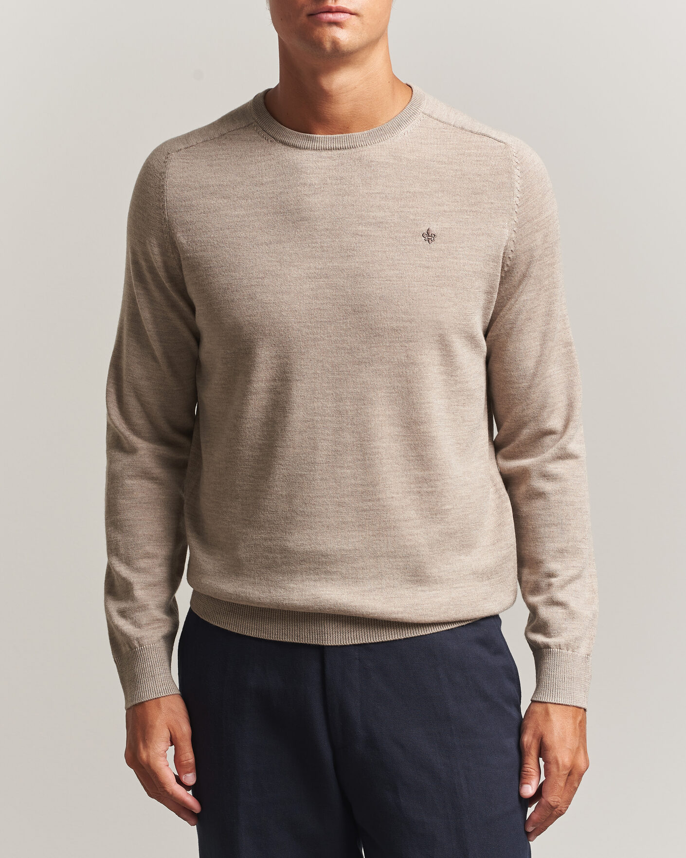 Herre | Trøjer | Morris | Merino O-Neck Khaki