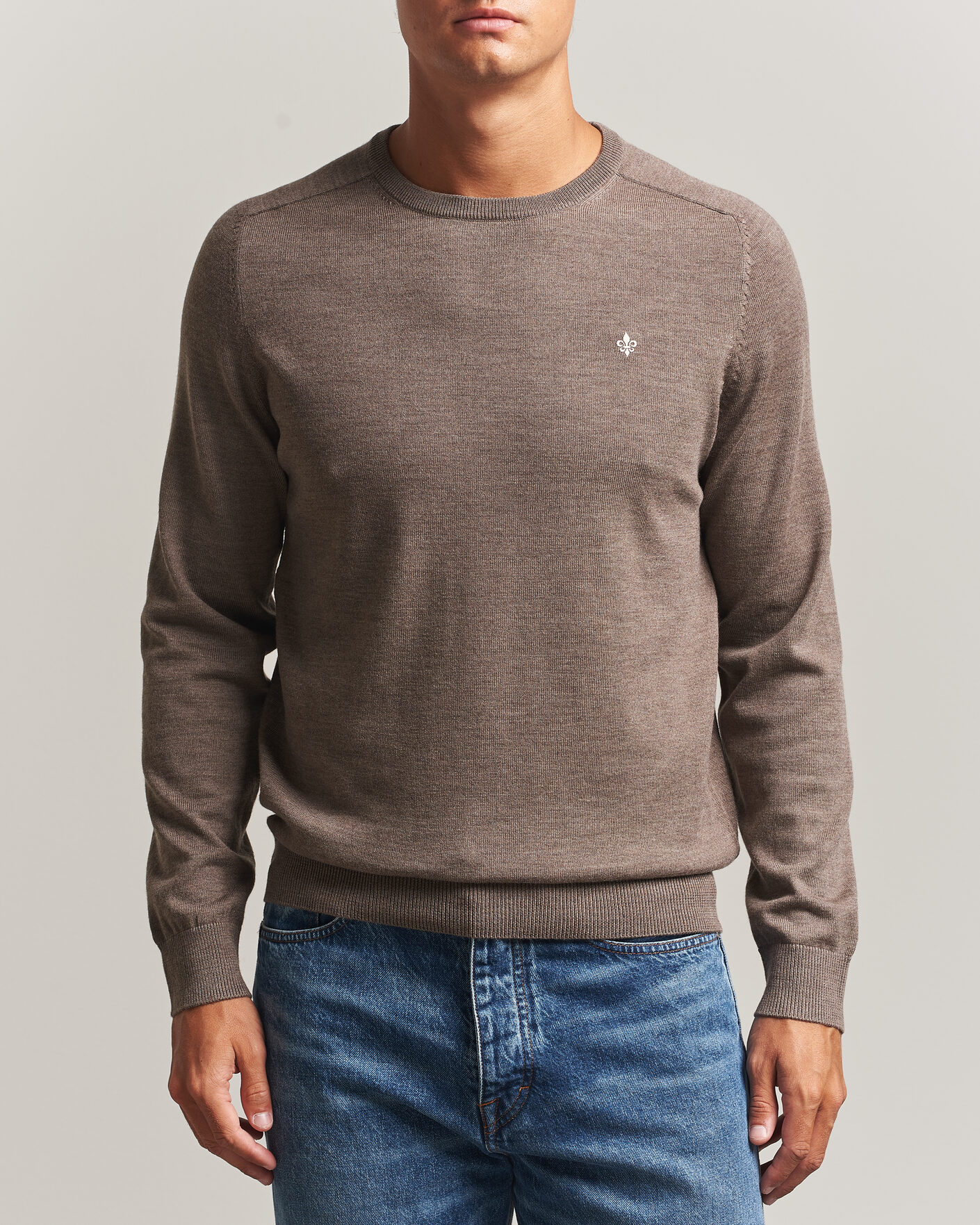 Herre | Trøjer | Morris | Merino O-Neck Brown