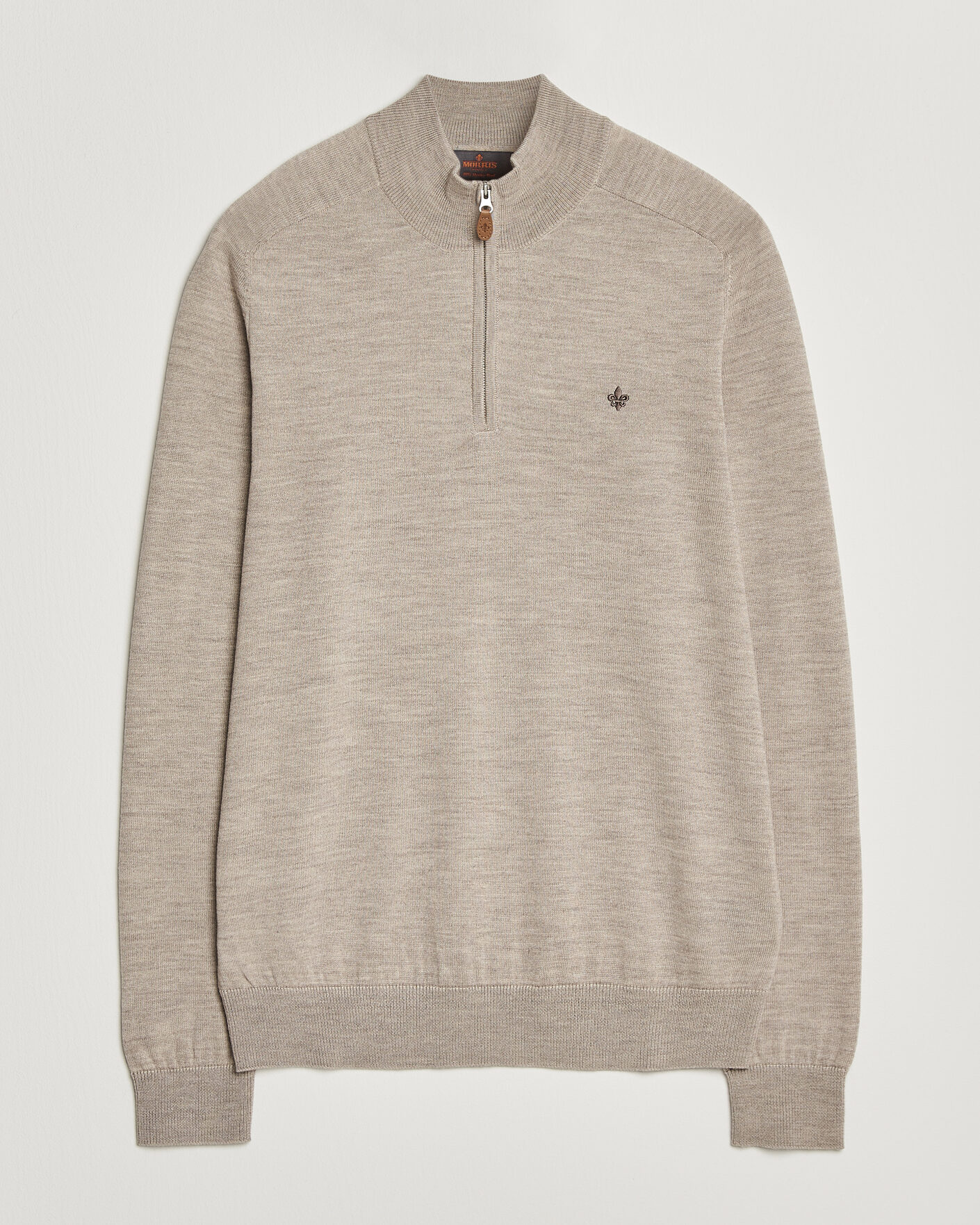 Herre | Trøjer | Morris | John Merino Half Zip Khaki