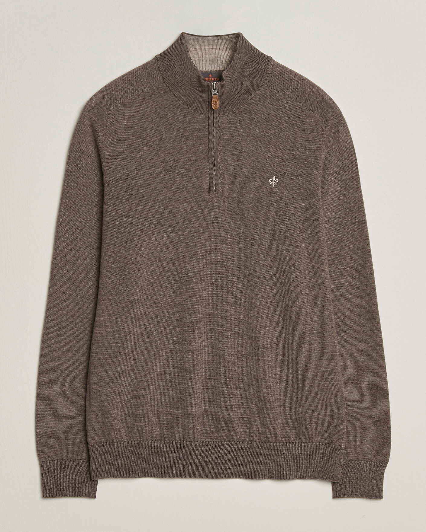 Herre | Trøjer | Morris | John Merino Half Zip Brown