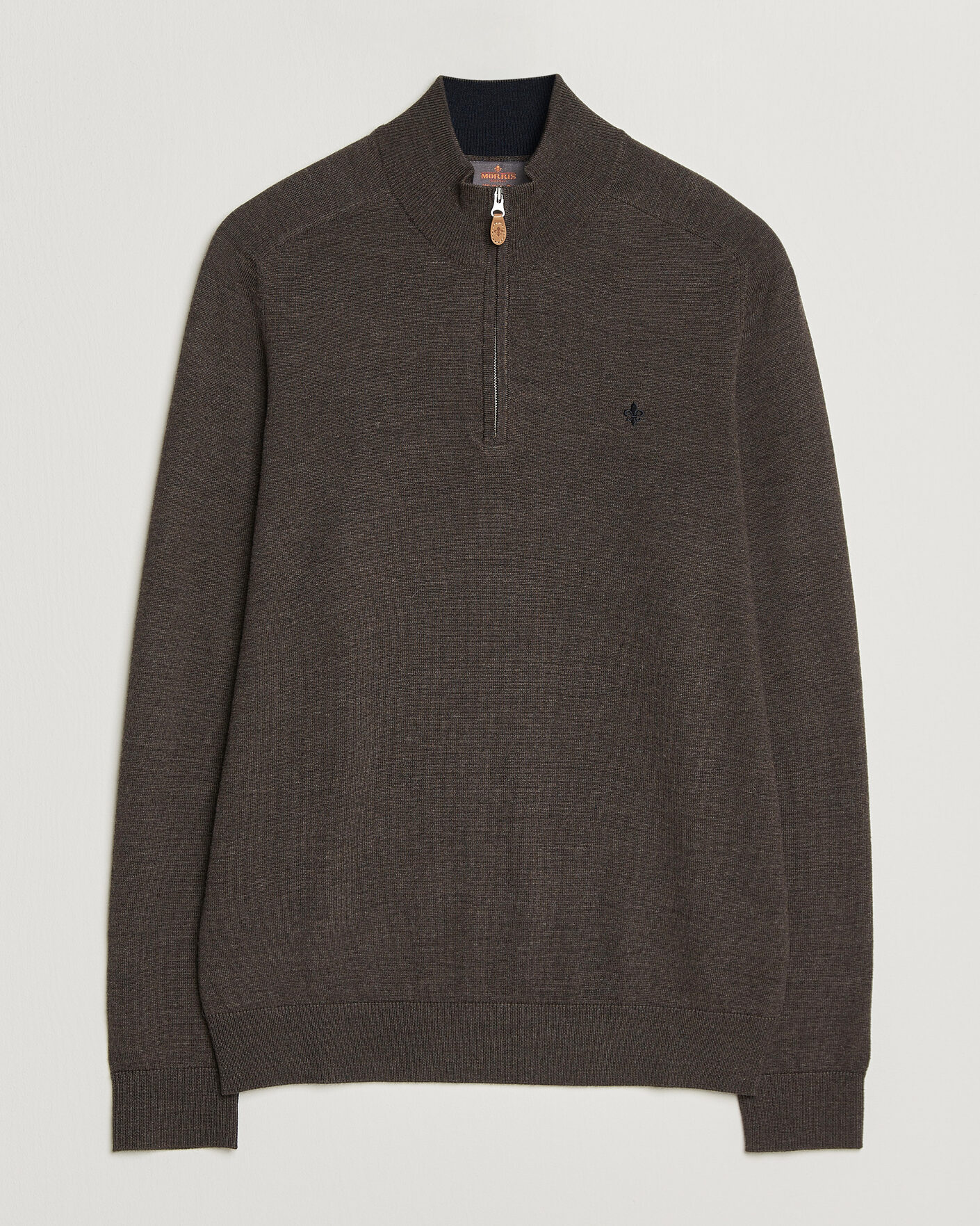 Herre | Trøjer | Morris | John Merino Half Zip Brown