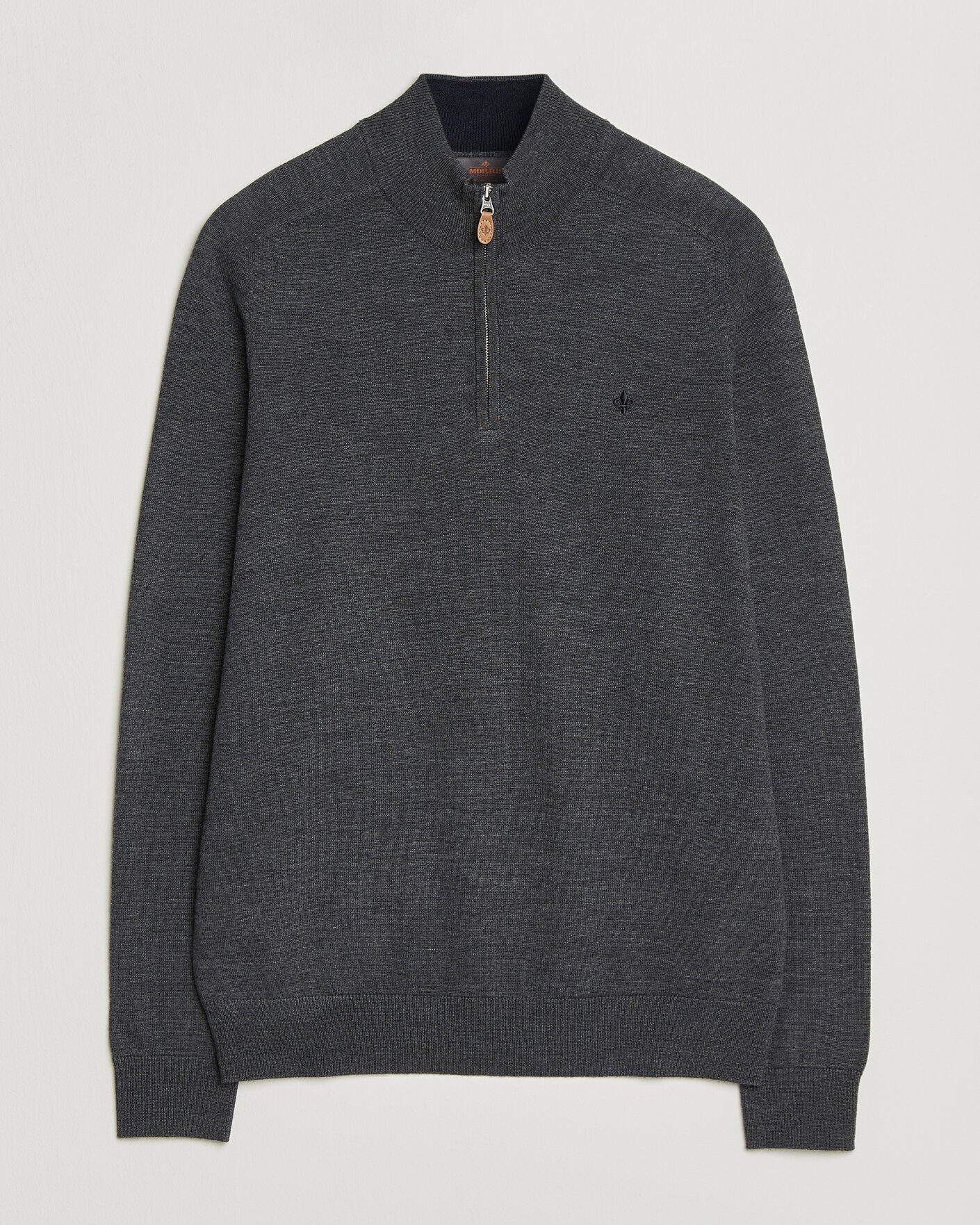 Herre | Trøjer | Morris | John Merino Half Zip Grey
