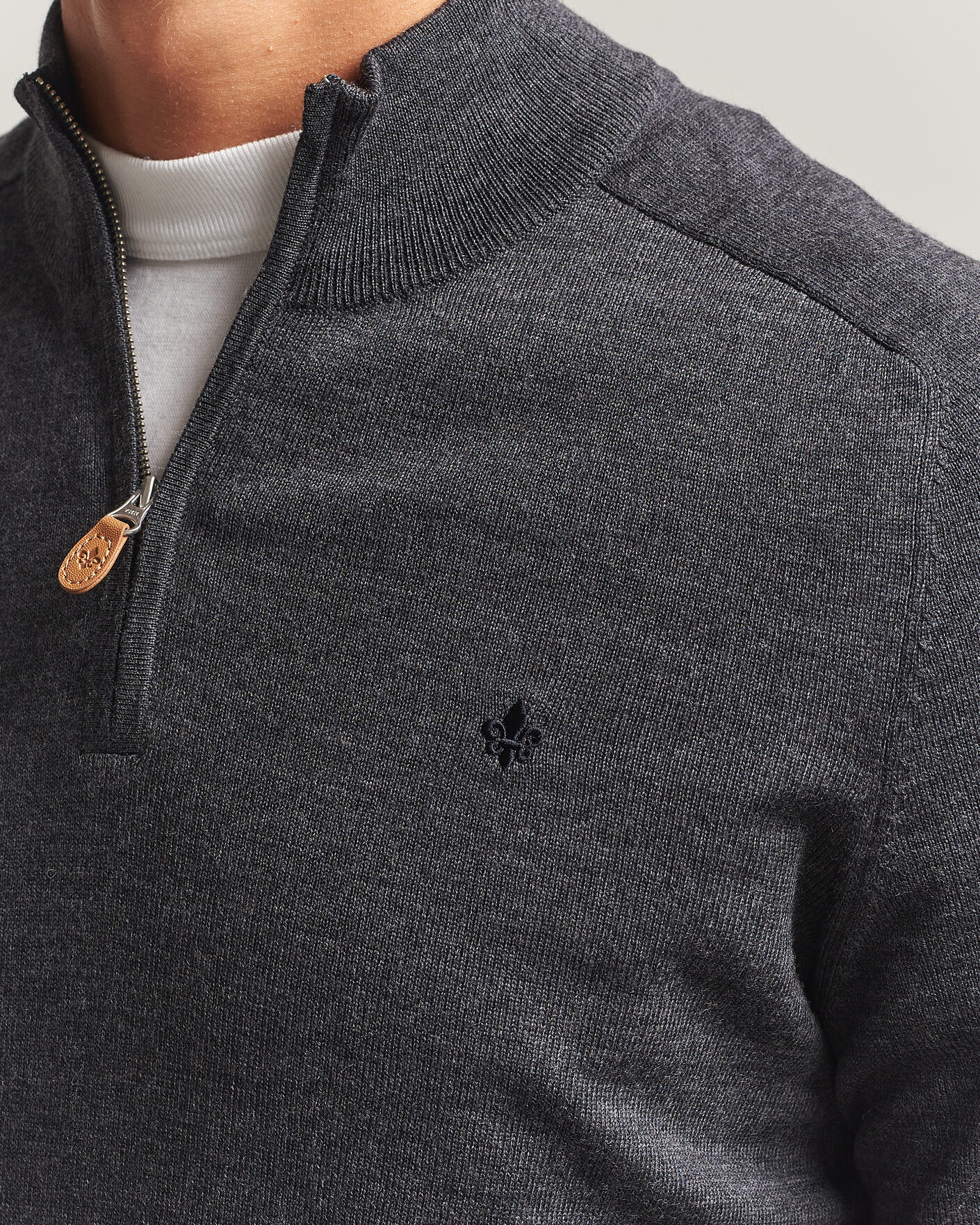 Herre | Trøjer | Morris | John Merino Half Zip Grey