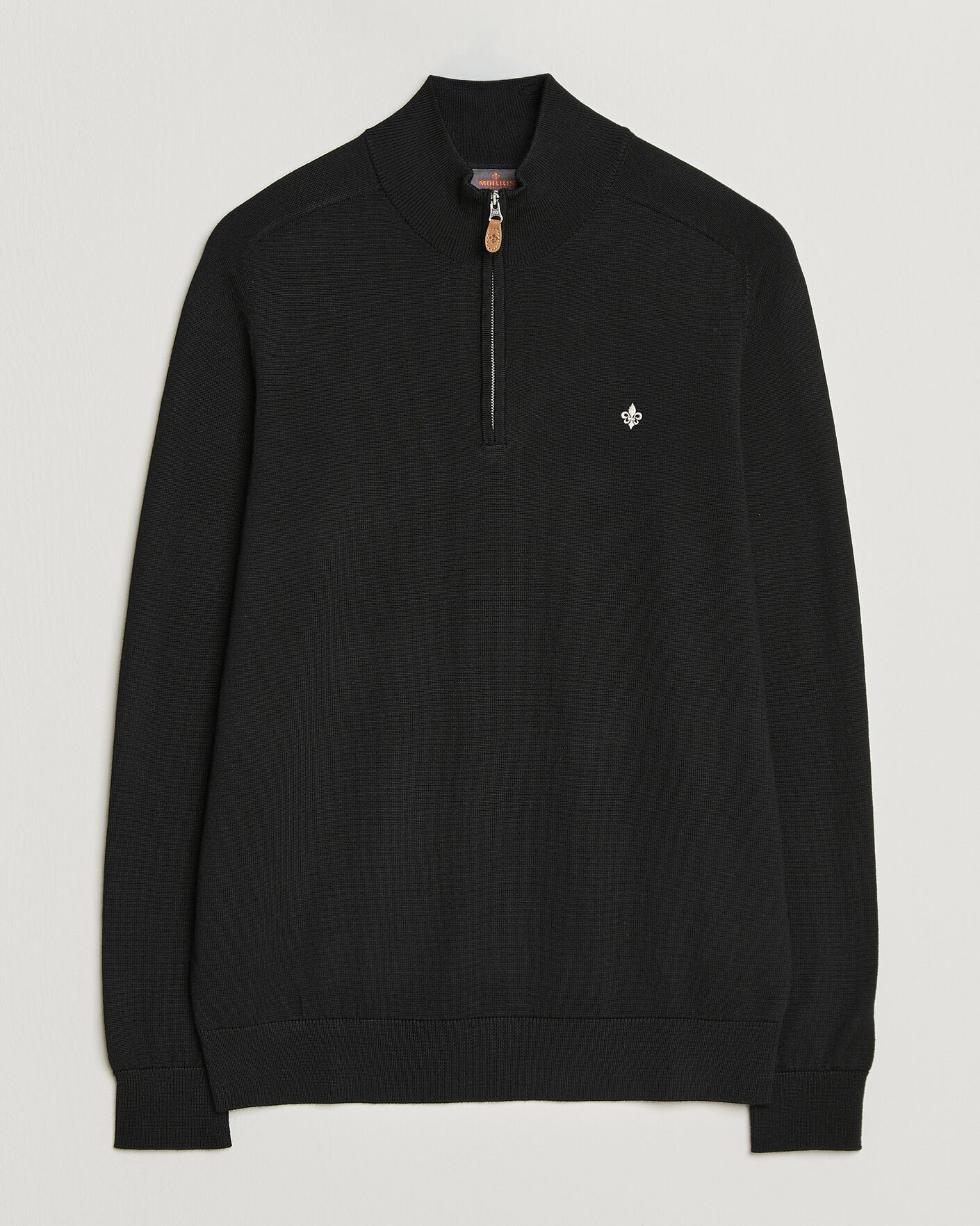 Herre | Trøjer | Morris | John Merino Half Zip Black
