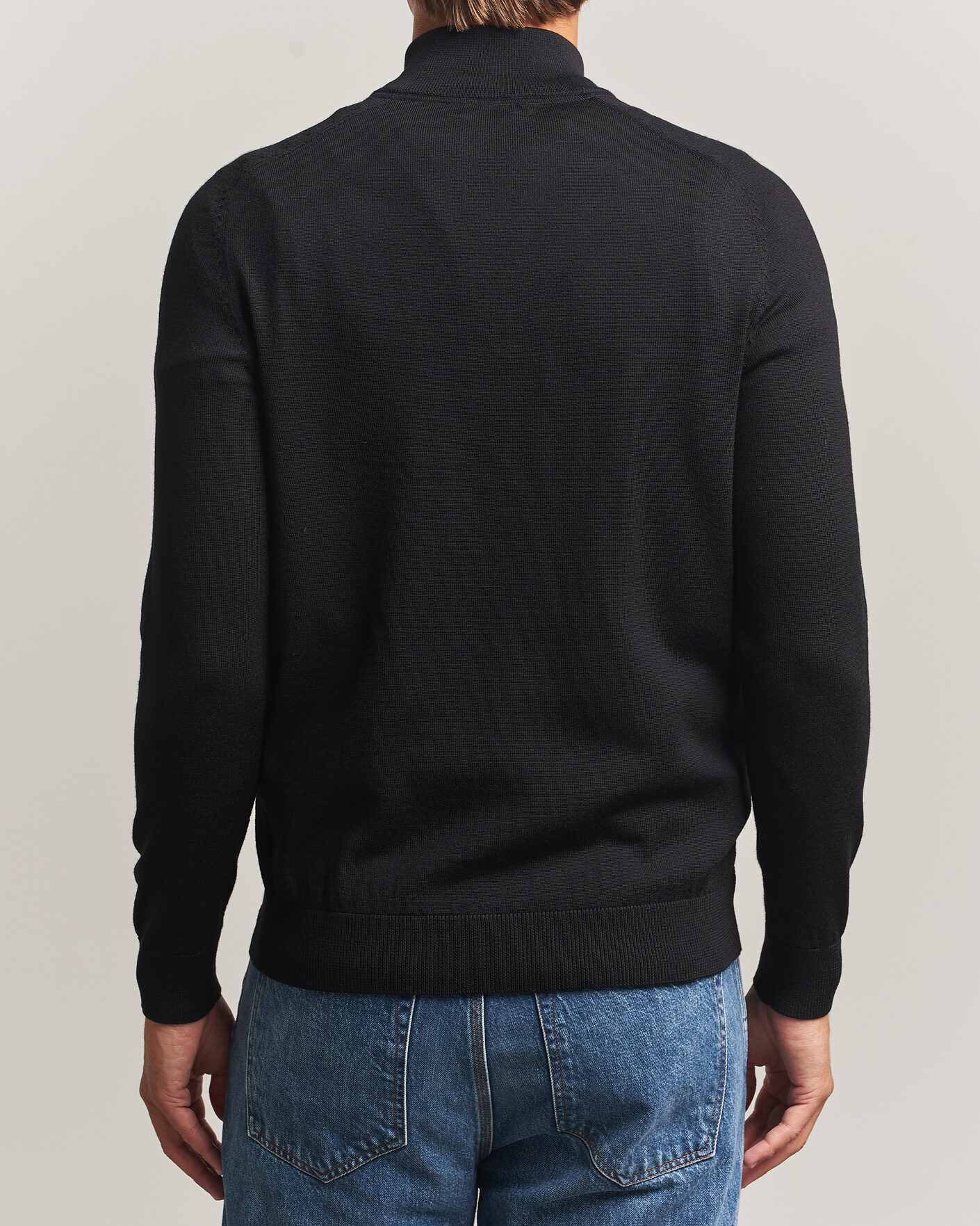 Herre | Trøjer | Morris | John Merino Half Zip Black