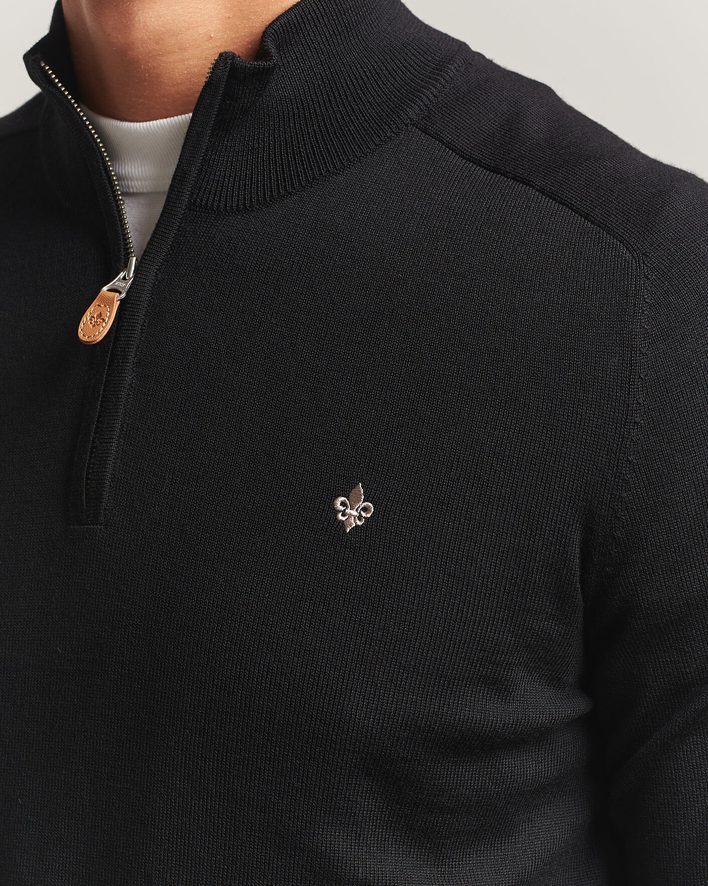 Herre | Trøjer | Morris | John Merino Half Zip Black