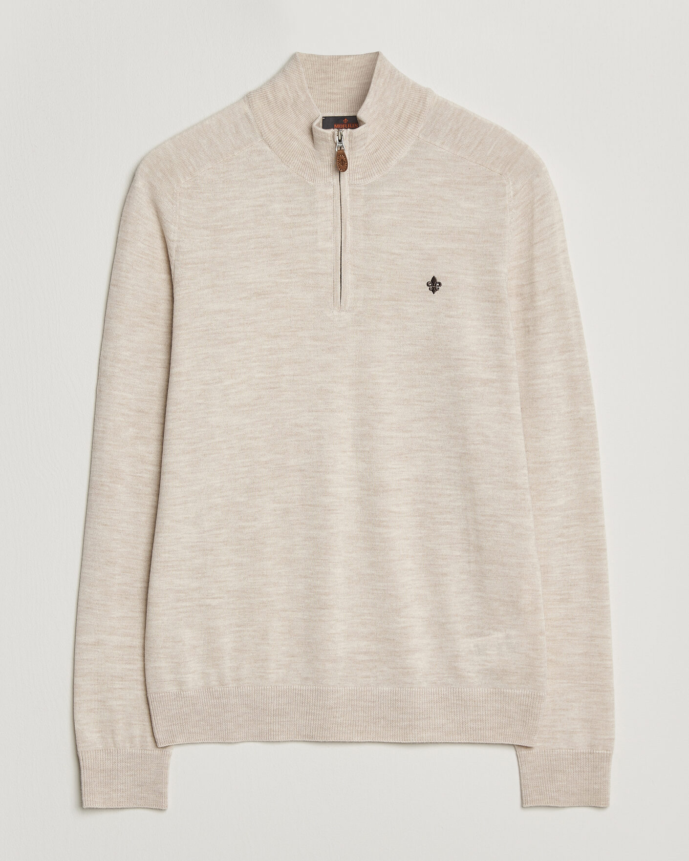 Herre | Trøjer | Morris | John Merino Half Zip Off White