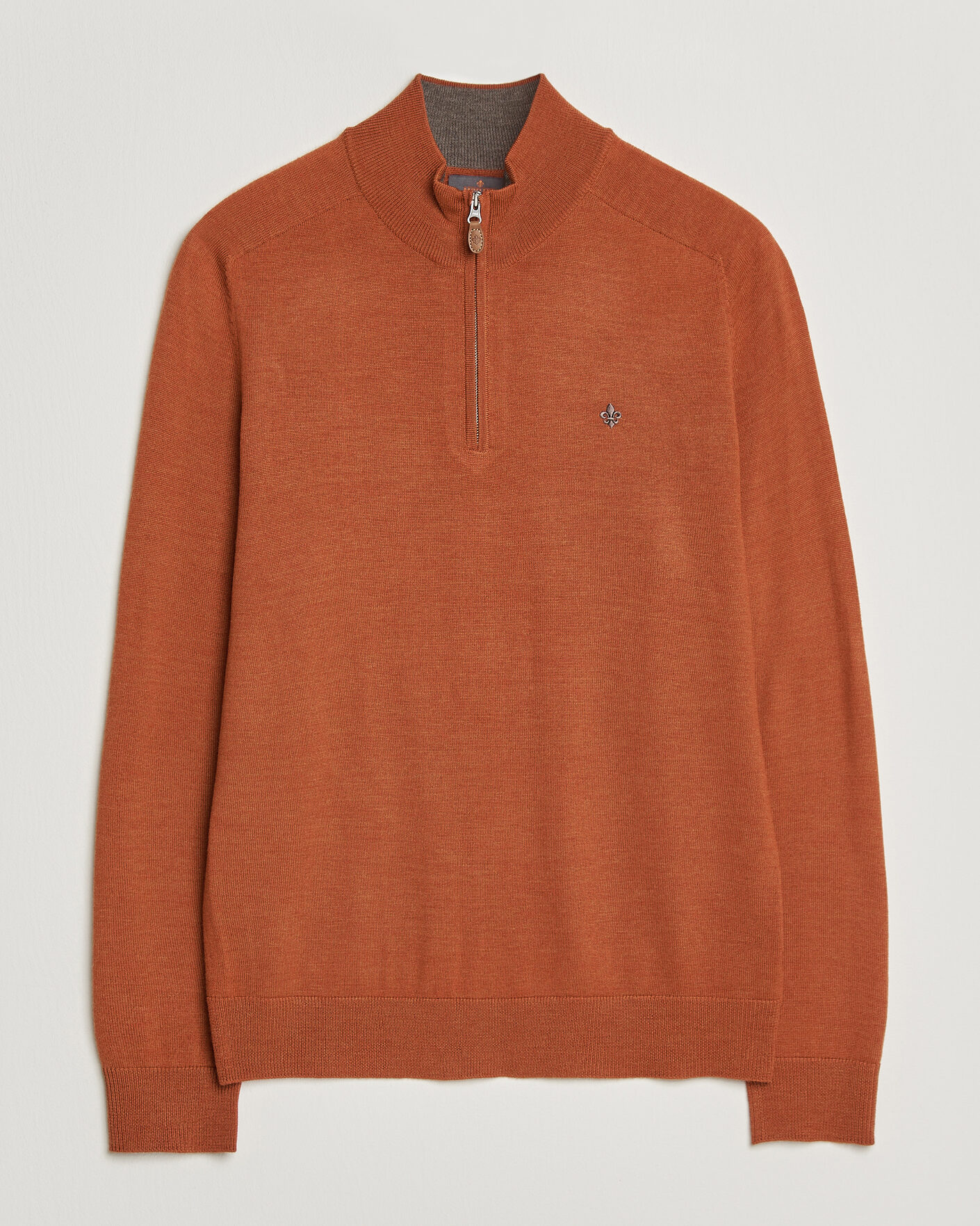 Herre | Trøjer | Morris | John Merino Half Zip Orange