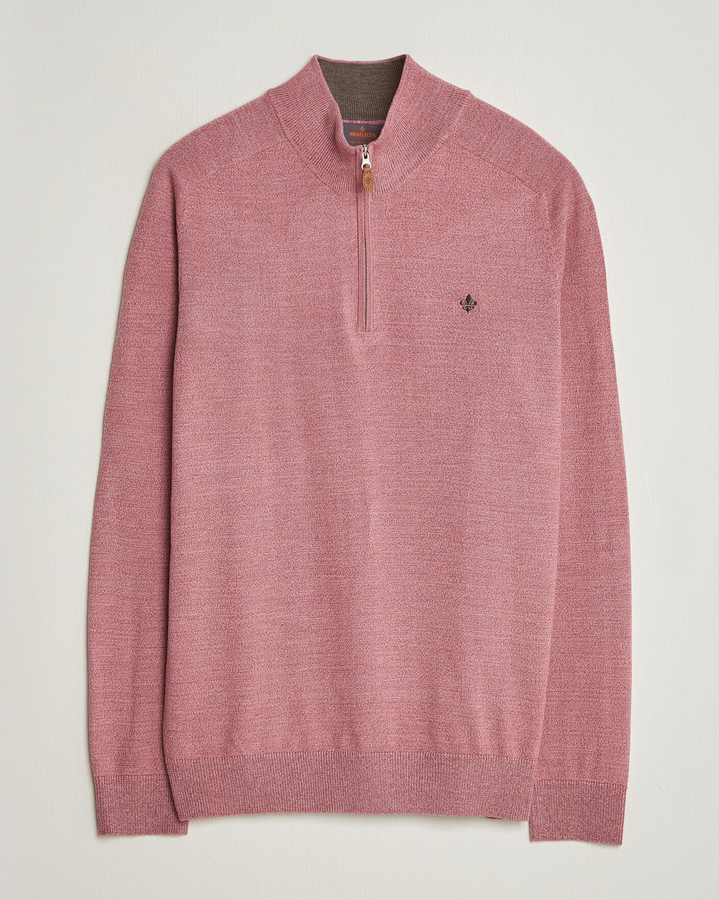 Herre | Trøjer | Morris | John Merino Half Zip Cerise