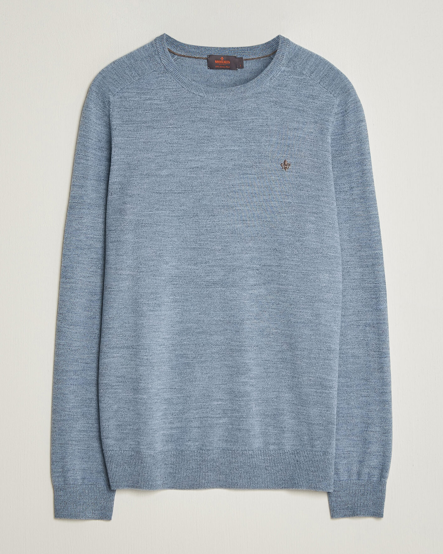 Herre | Trøjer | Morris | Merino O-Neck Light Blue