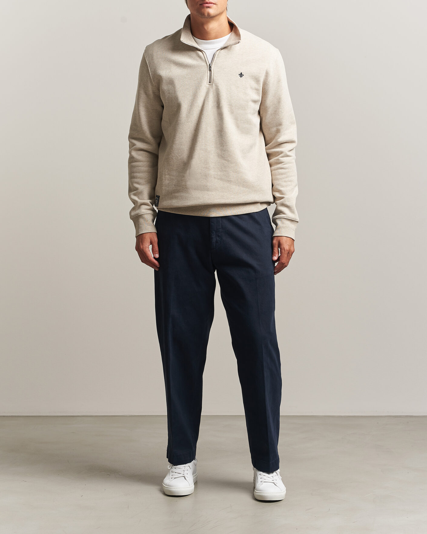 Herre | Trøjer | Morris | Brandon Lily Half Zip Khaki