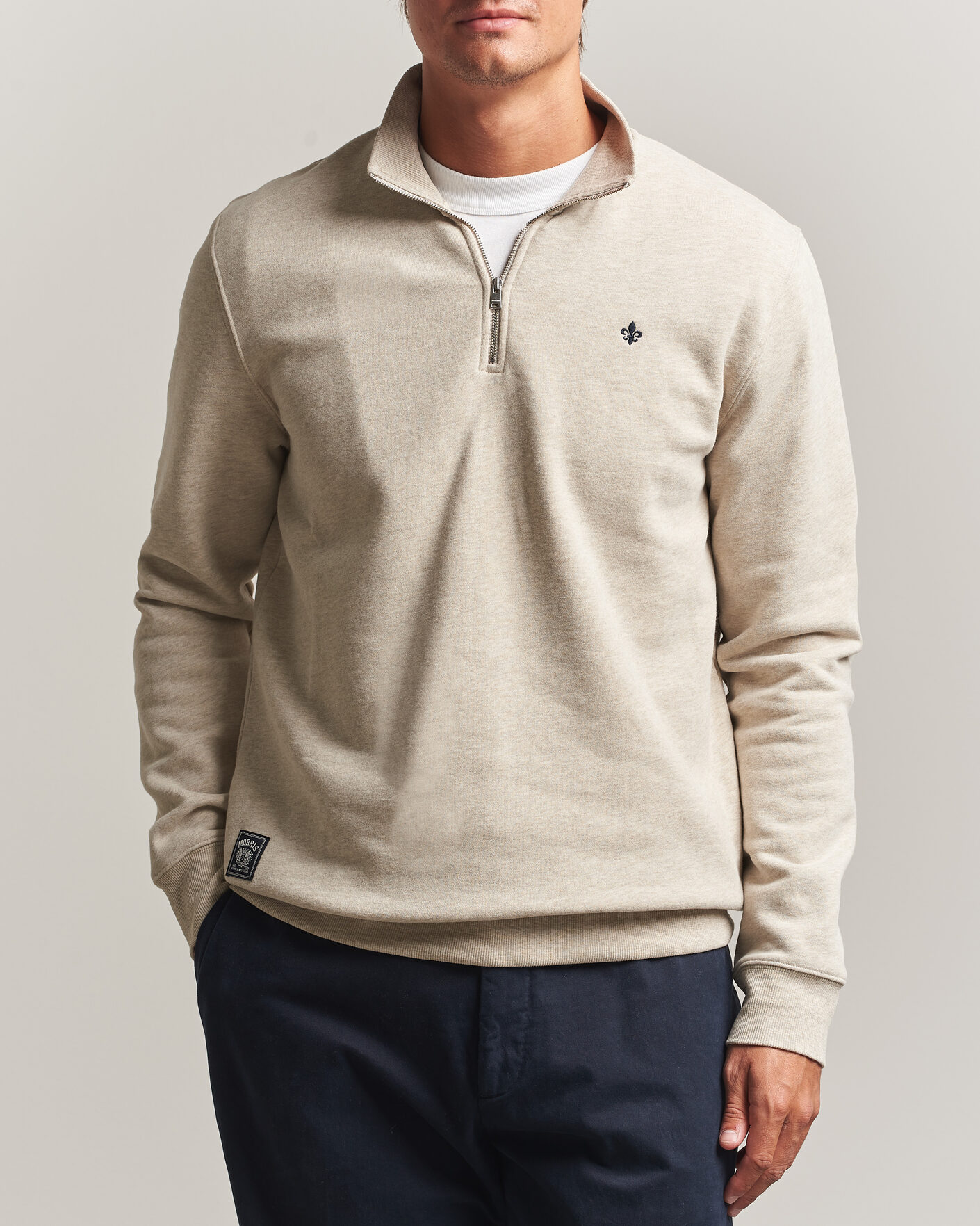 Herre | Trøjer | Morris | Brandon Lily Half Zip Khaki