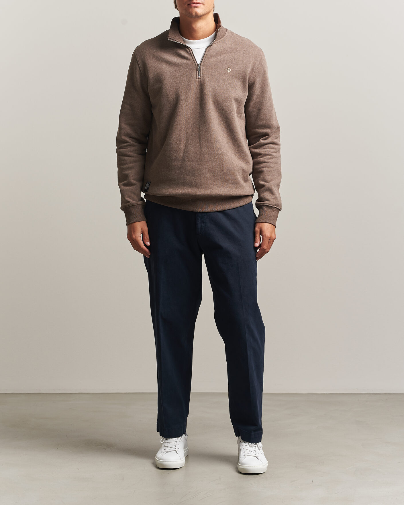 Herre | Trøjer | Morris | Brandon Lily Half Zip Brown