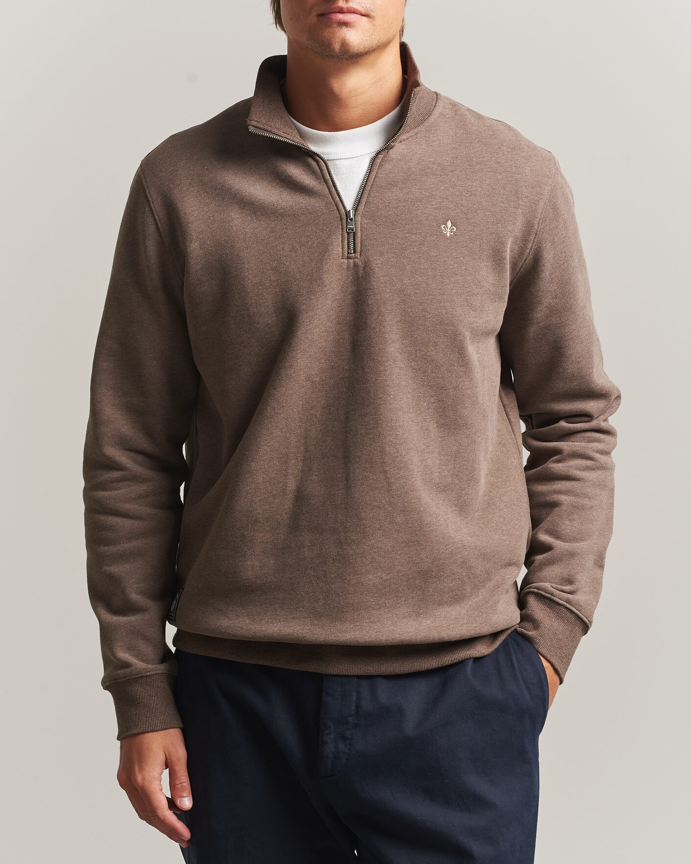 Herre | Trøjer | Morris | Brandon Lily Half Zip Brown
