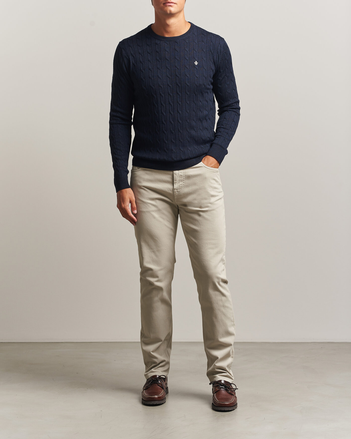 Herre | Bukser | Morris | James Brushed 5-Pocket Pant Khaki