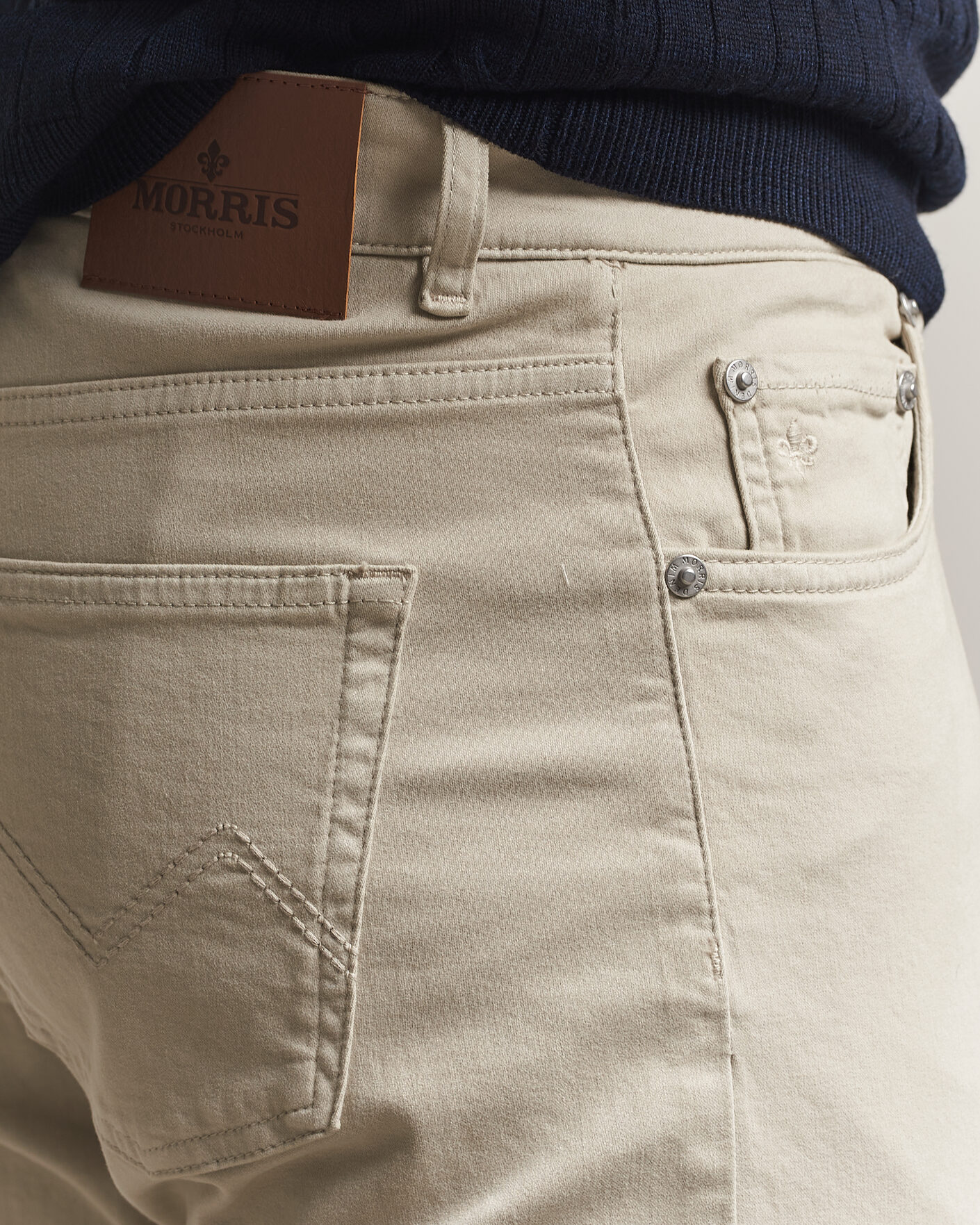 Herre | Bukser | Morris | James Brushed 5-Pocket Pant Khaki