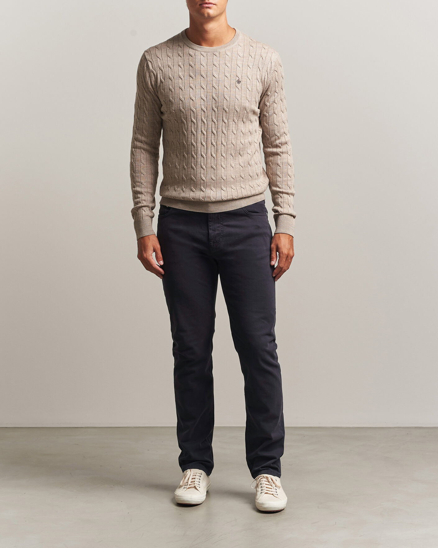 Herre | Bukser | Morris | James Brushed 5-Pocket Pant Blue
