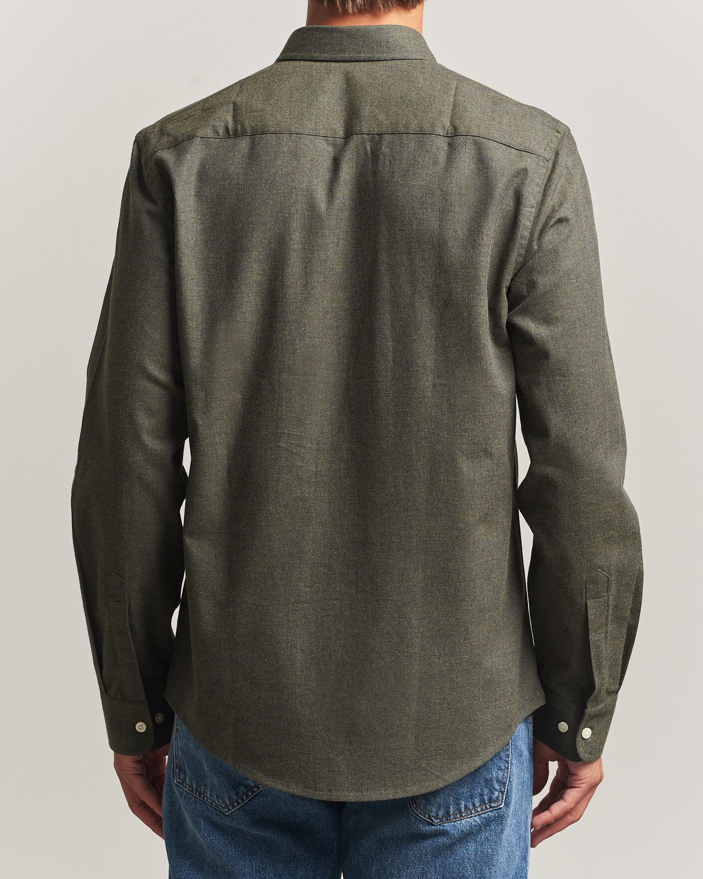 Herre | Skjorter | Morris | Watts Flannel Shirt Olive
