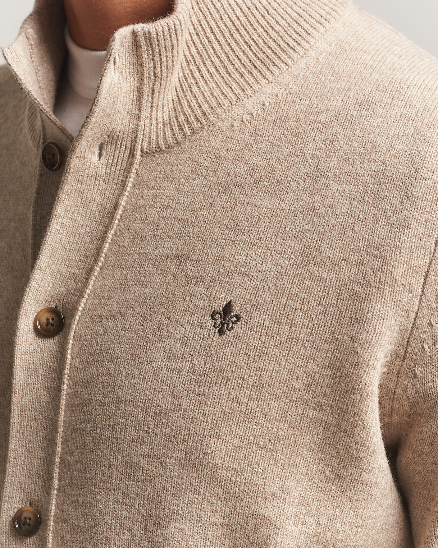 Herre | Trøjer | Morris | Hertford Button Cardigan Khaki