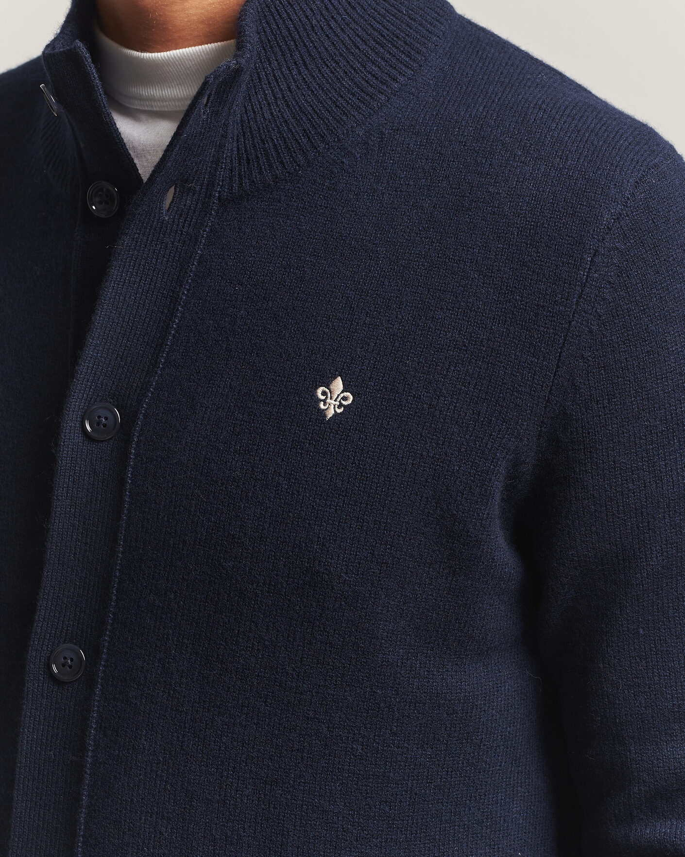 Herre | Trøjer | Morris | Hertford Button Cardigan Navy