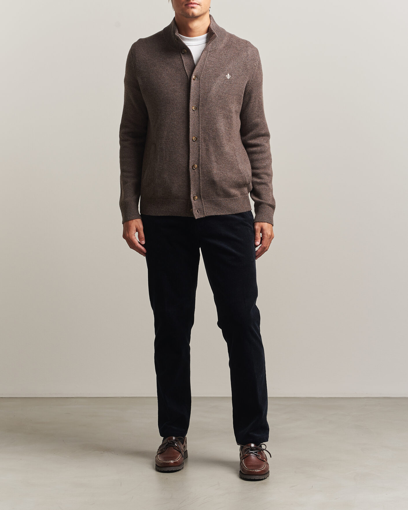 Herre | Trøjer | Morris | Hertford Button Cardigan Brown