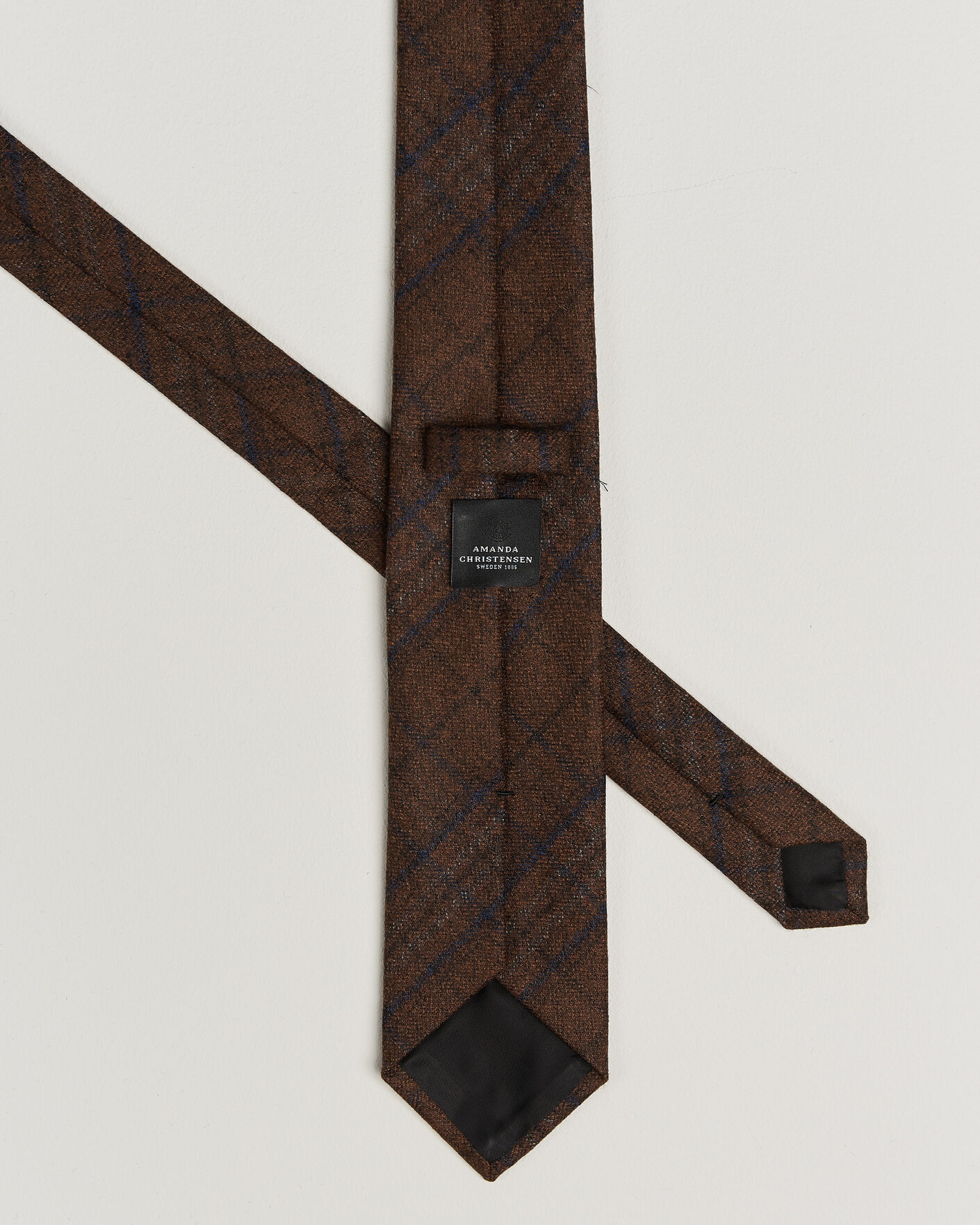 Herre | Slips | Amanda Christensen | Wool Checked 8cm Tie Rust