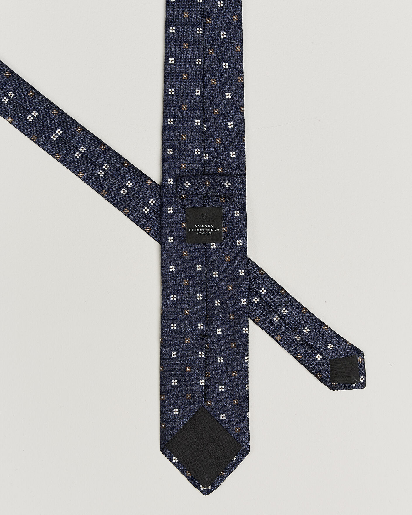 Herre | Slips | Amanda Christensen | Silk Flower 8cm Tie Navy