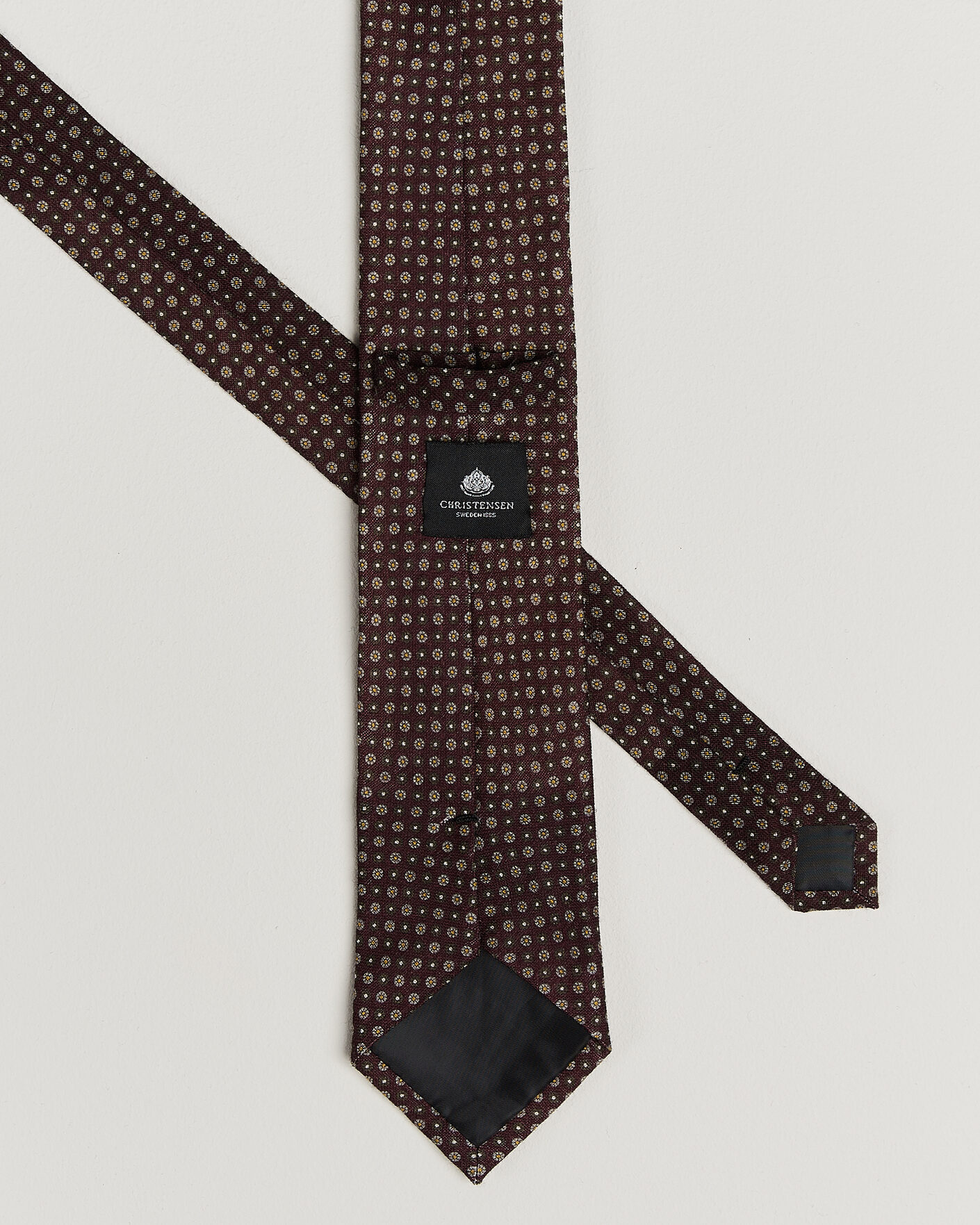 Herre | Slips | Amanda Christensen | Box Set Wool 8 cm Tie And Pocket Square Wine