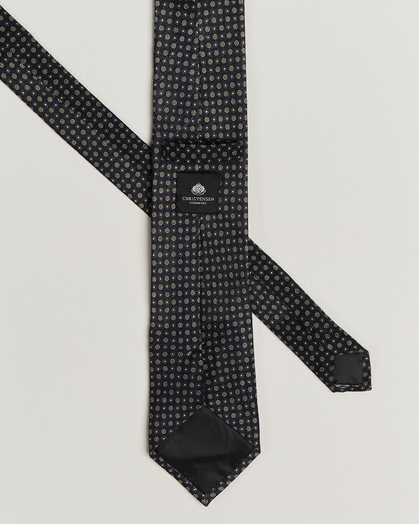 Herre | Slips | Amanda Christensen | Box Set Wool 8 cm Tie And Pocket Square Navy