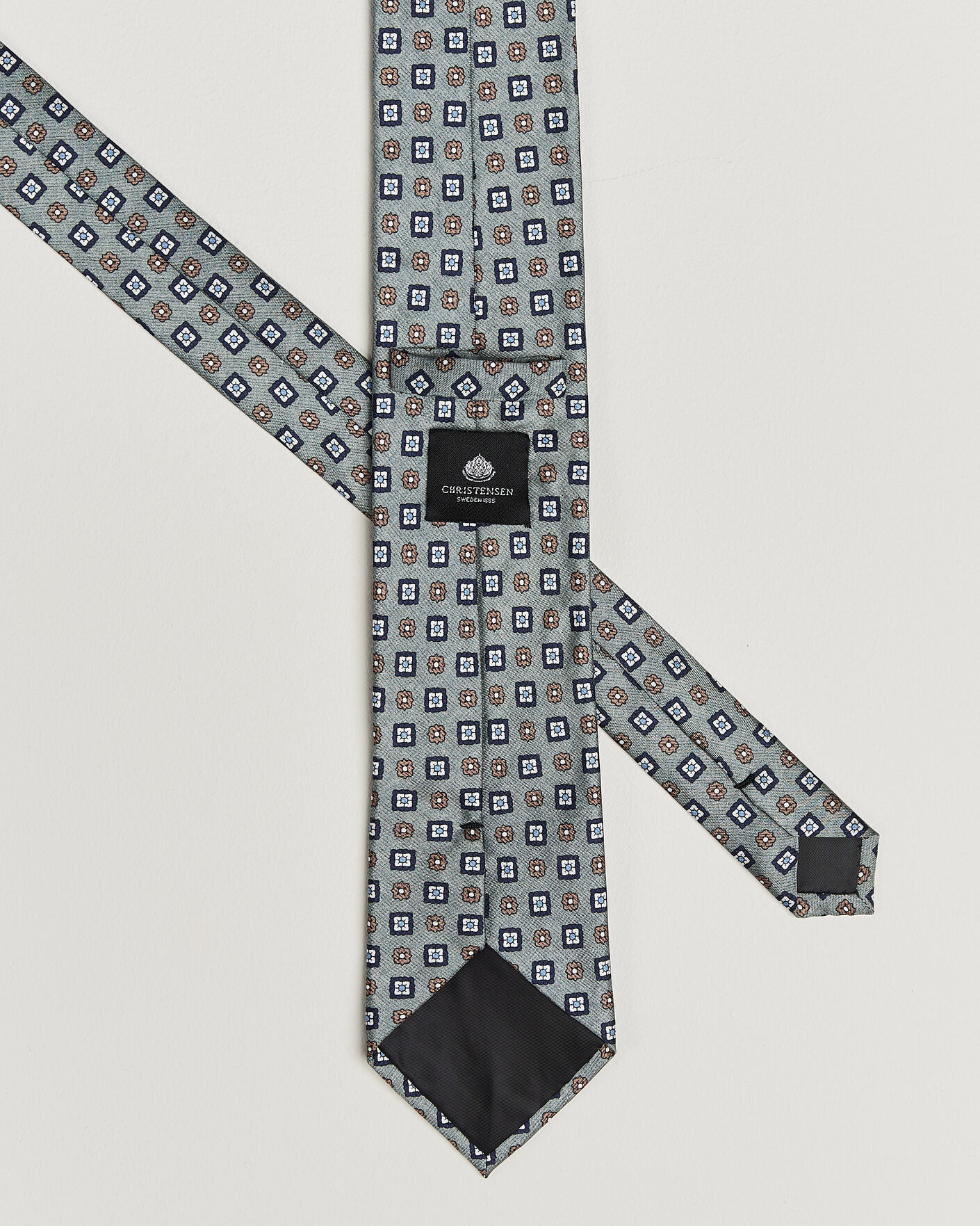 Herre | Slips | Amanda Christensen | Box Set Silk 8 cm Tie And Pocket Square Green