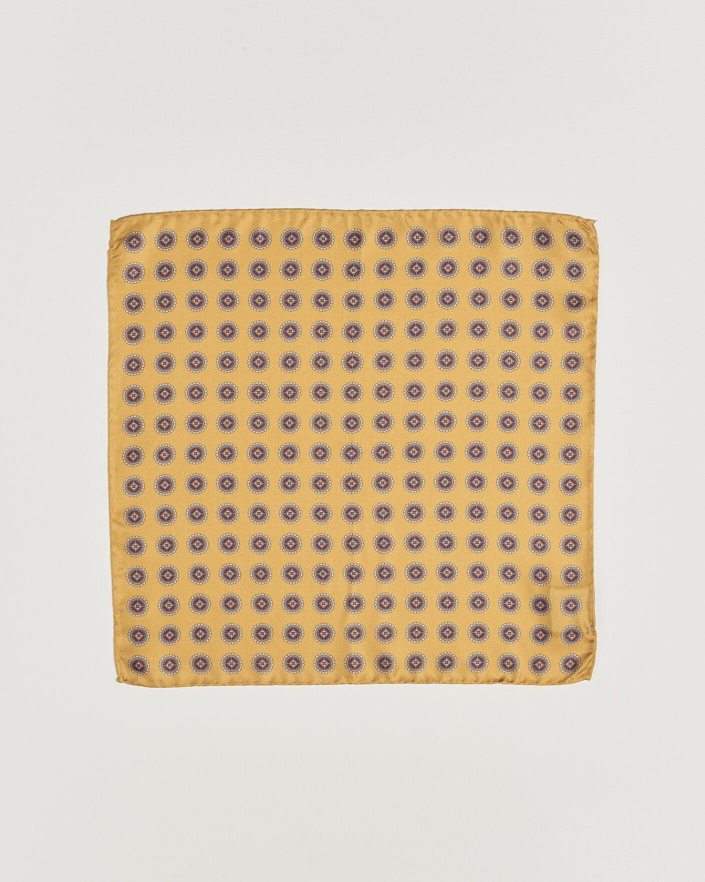 Herre | Lommeklude | Amanda Christensen | Silk Twill Medallion Pocket Square Yellow