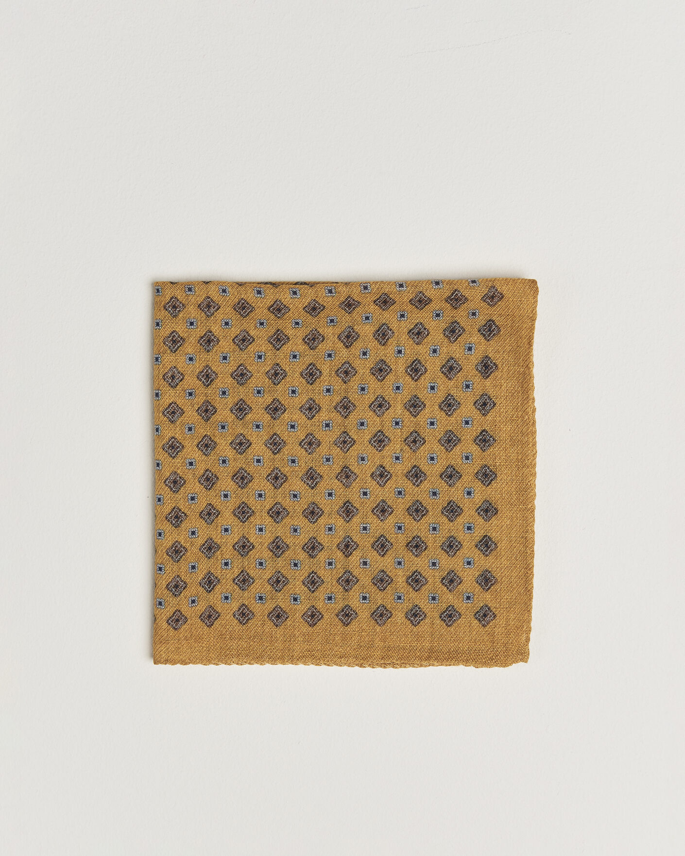 Herre | Lommeklude | Amanda Christensen | Wool Flower Pocket Square Yellow