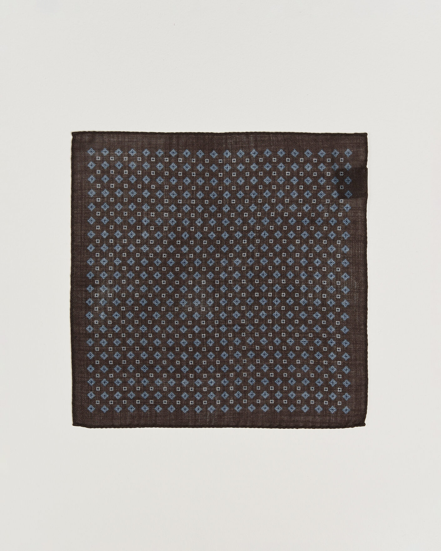 Herre | Lommeklude | Amanda Christensen | Wool Flower Pocket Square Brown