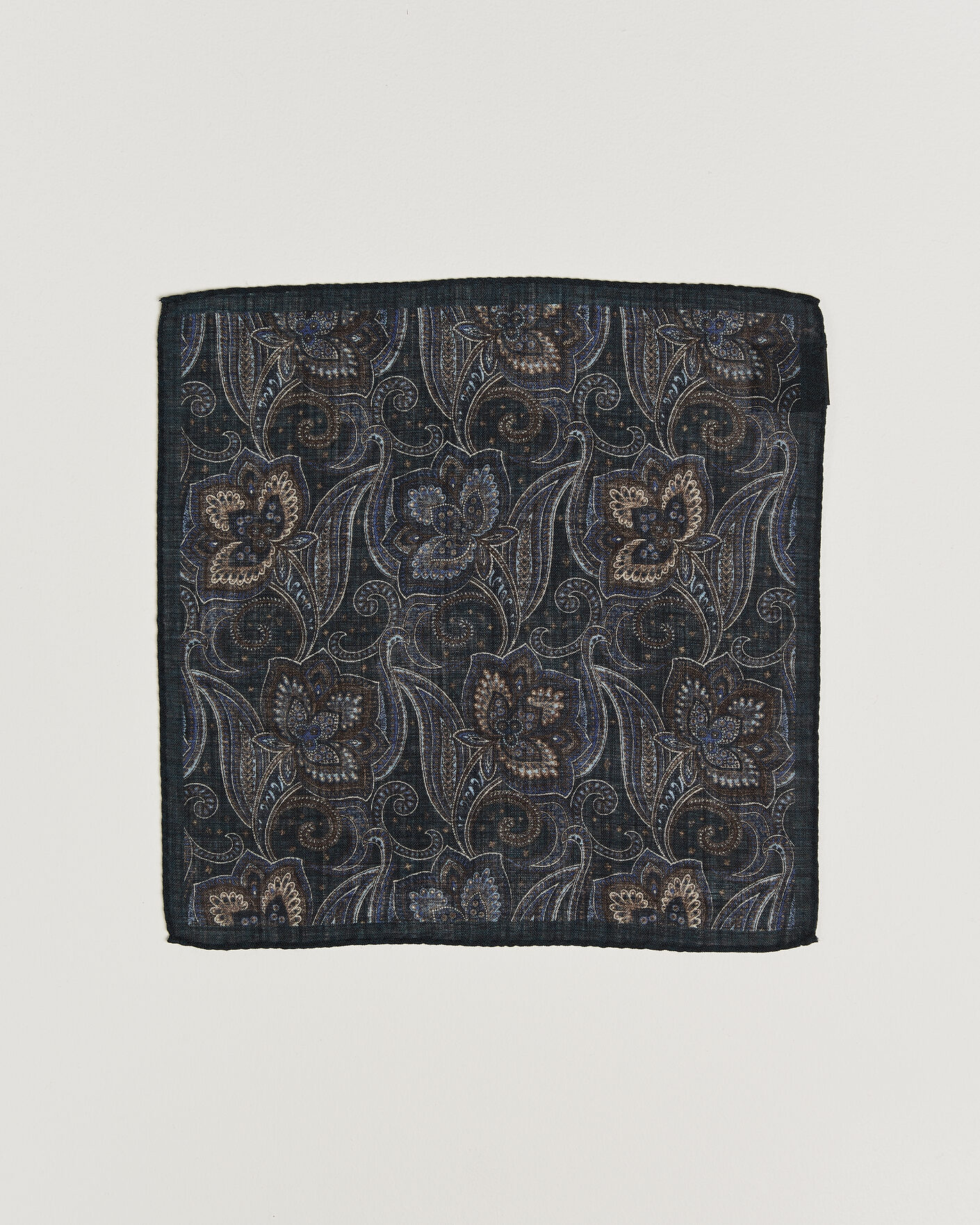 Herre | Lommeklude | Amanda Christensen | Wool Large Paisley Pocket Square Navy