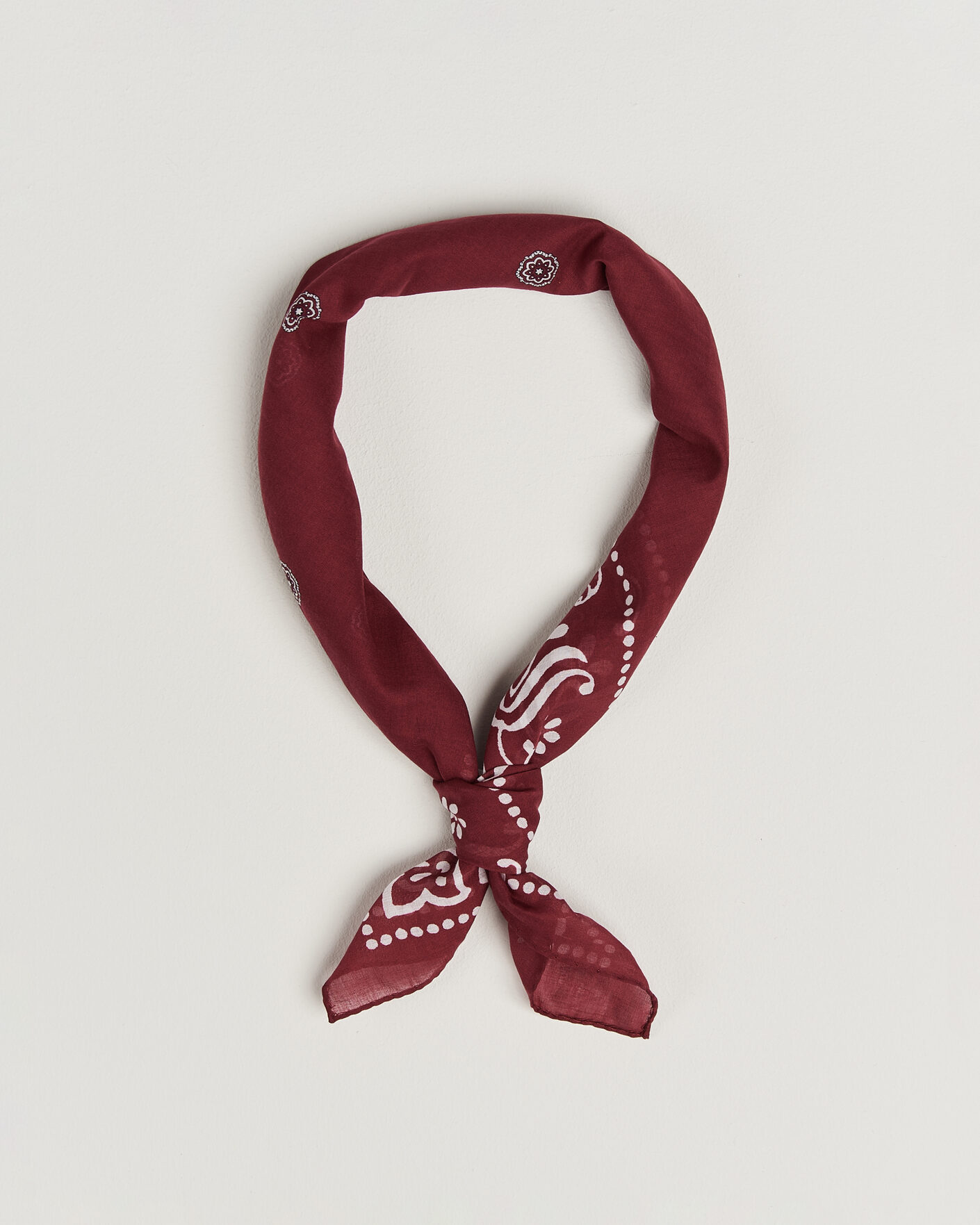 Herre | Tørklæde | Amanda Christensen | Cotton Voile Printed Flower Bandana Wine