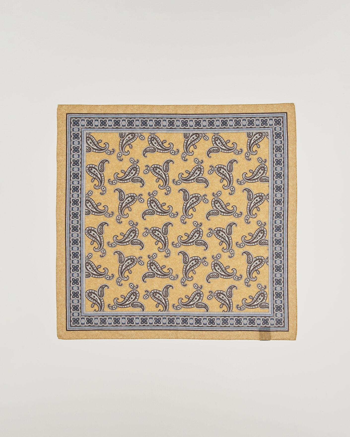 Herre | Tørklæde | Amanda Christensen | Cotton Voile Printed Paisley Bandana Yellow