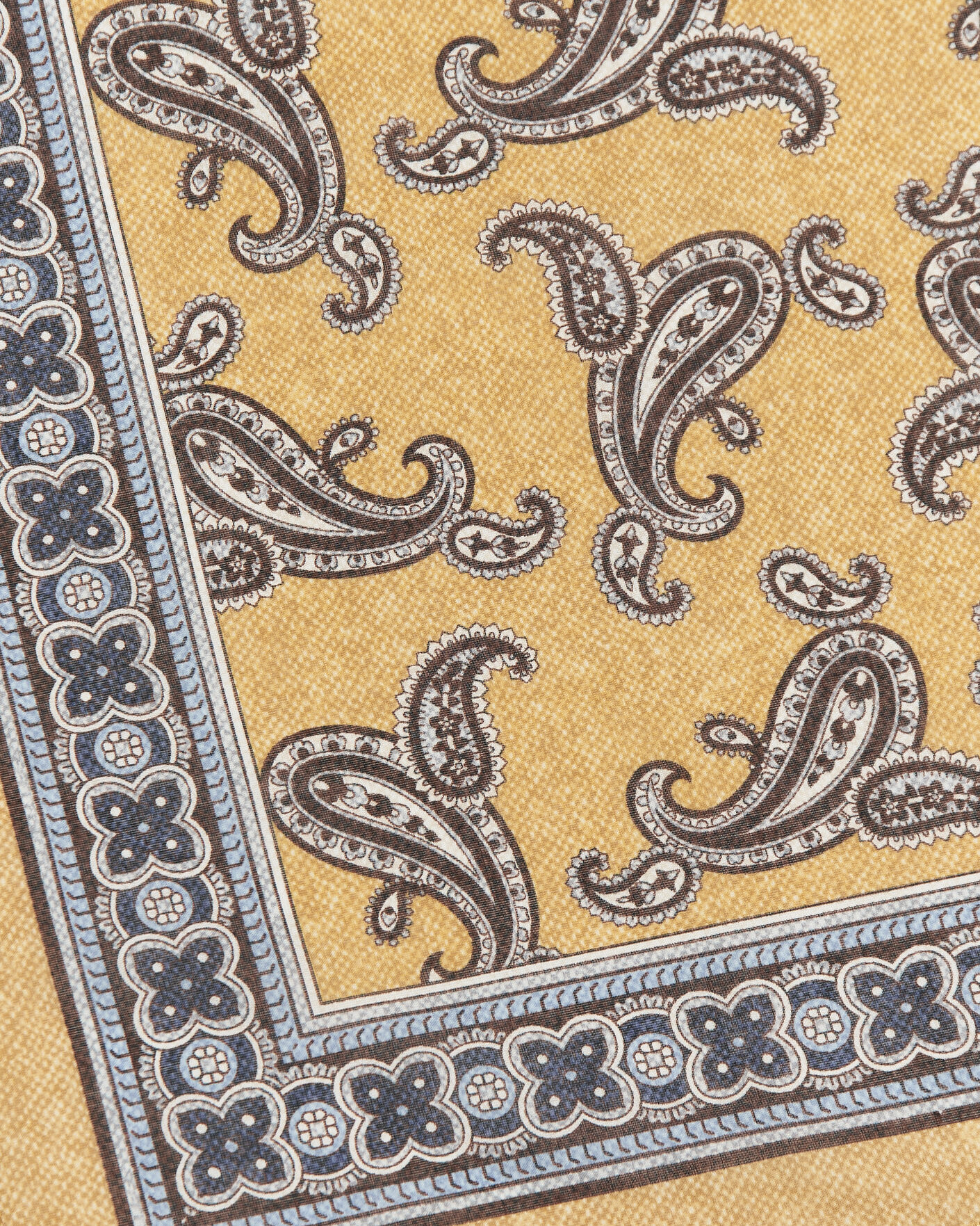 Herre | Tørklæde | Amanda Christensen | Cotton Voile Printed Paisley Bandana Yellow