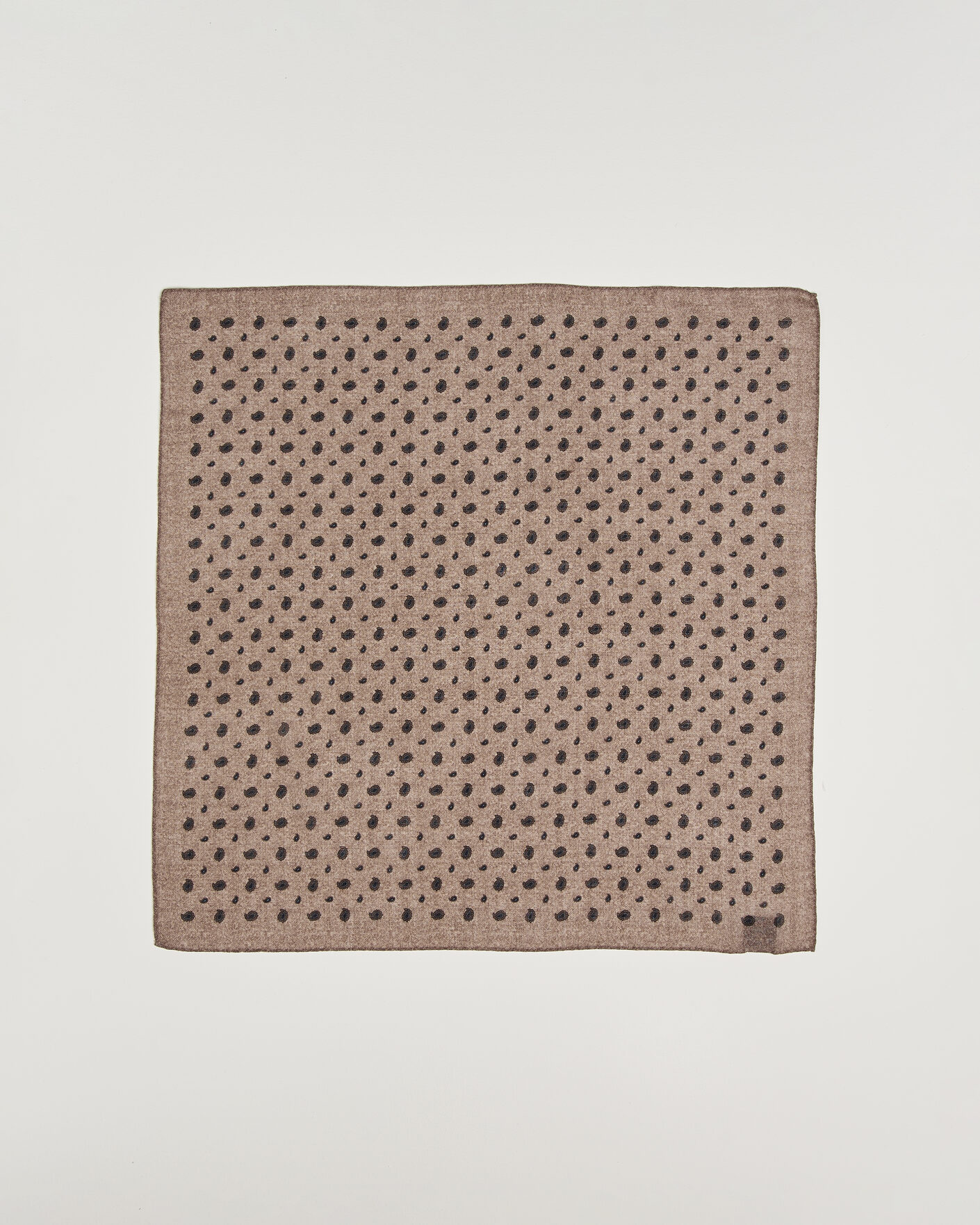 Herre | Tørklæde | Amanda Christensen | Wool Printed Paisley Bandana Beige