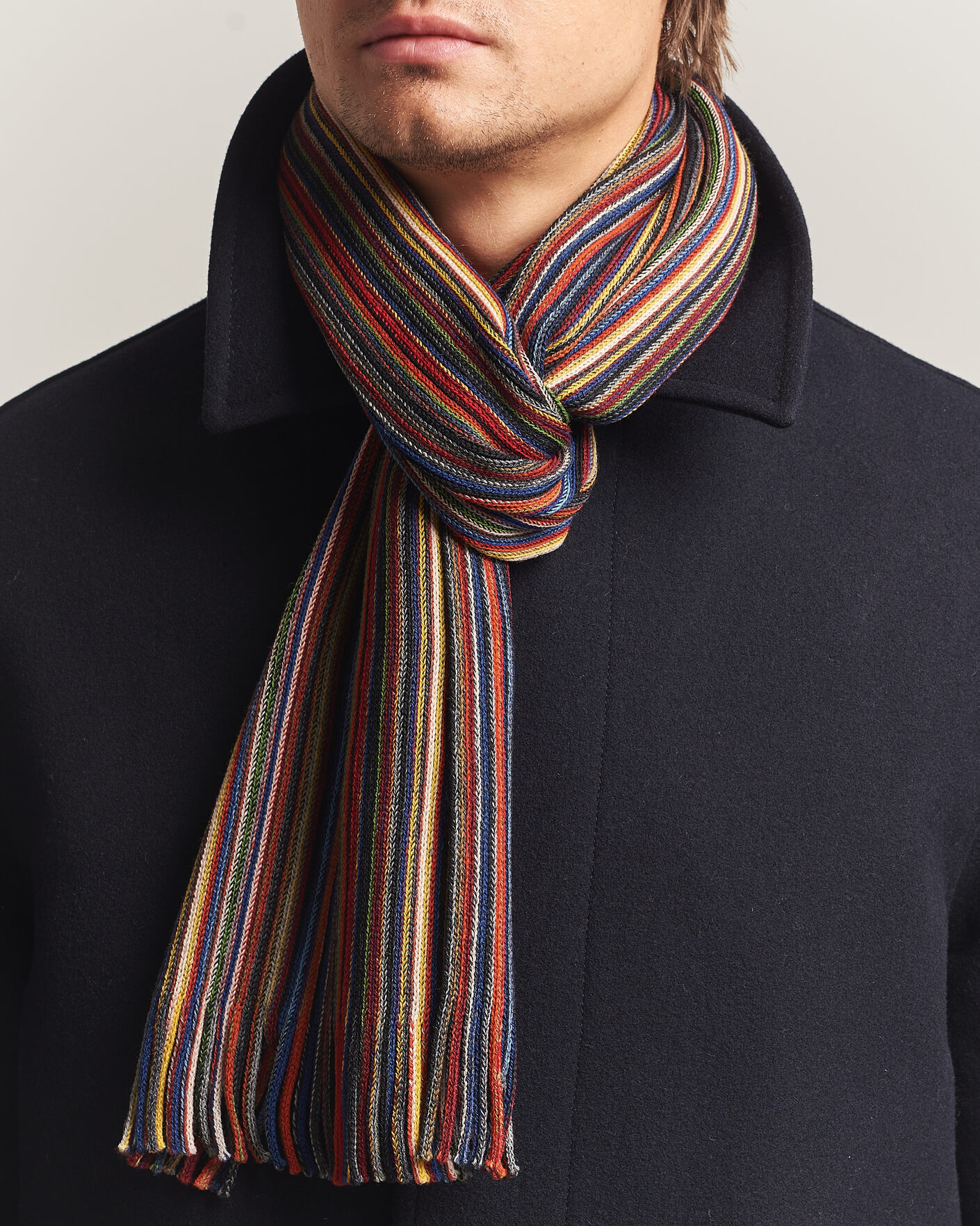 Herre | Halstørklæder | Amanda Christensen | Wool Striped Scarf Multi