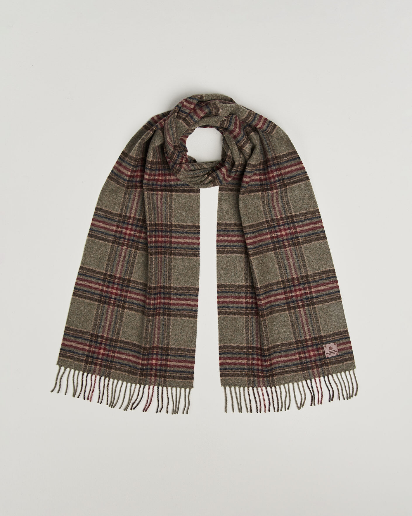 Herre | Halstørklæder | Amanda Christensen | Wool Check Scarf Green