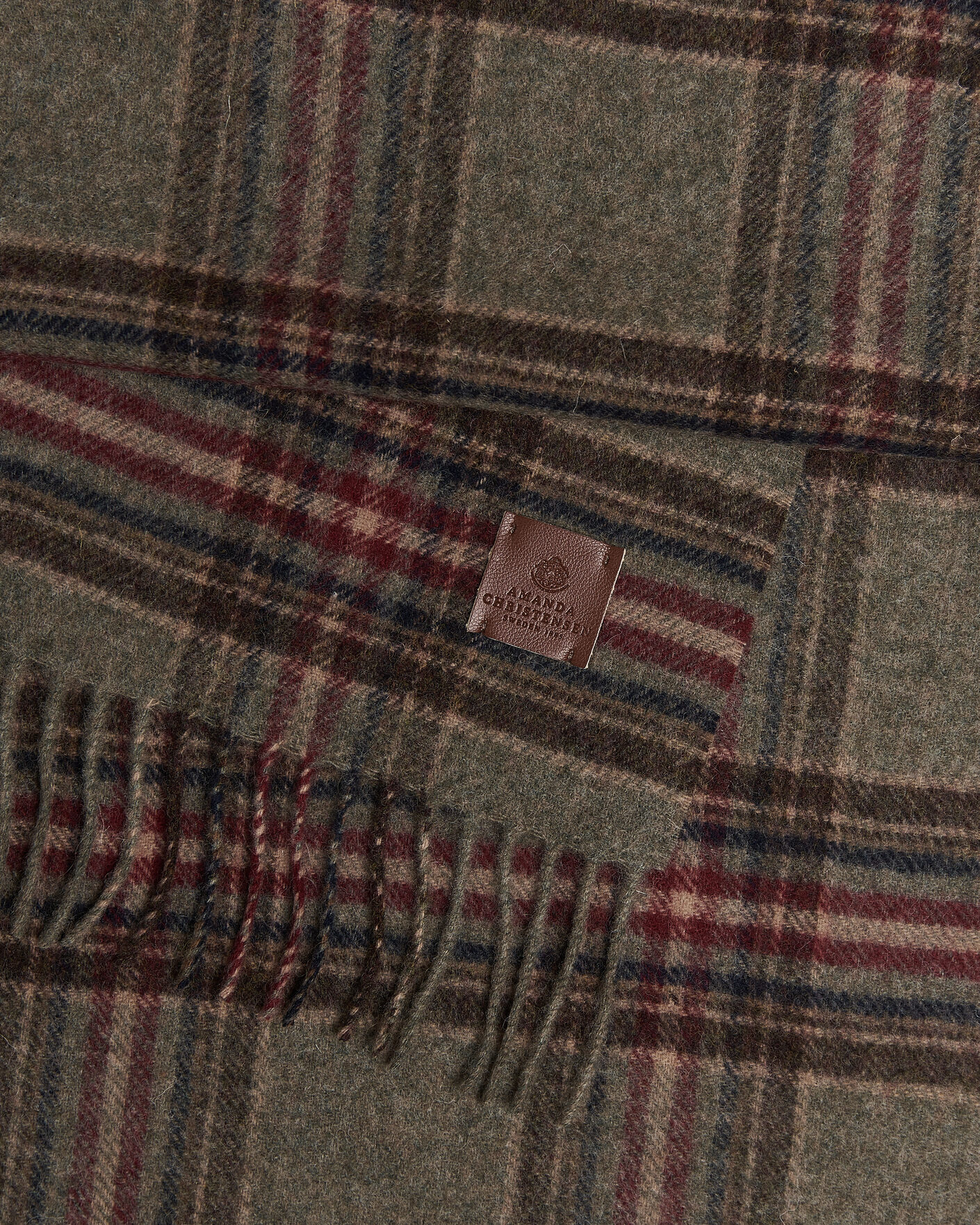 Herre | Halstørklæder | Amanda Christensen | Wool Check Scarf Green
