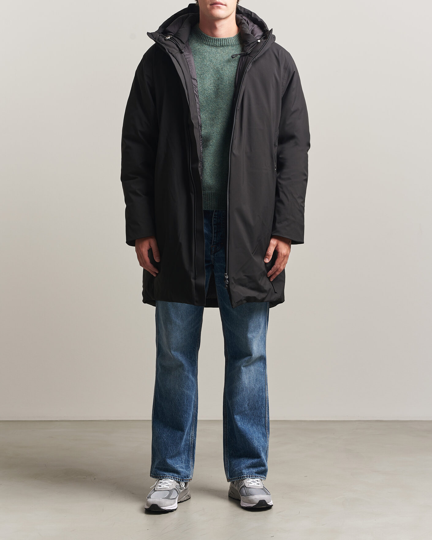 Herre | Jakker | RAINS | Sarna Long Puffer Jacket Black