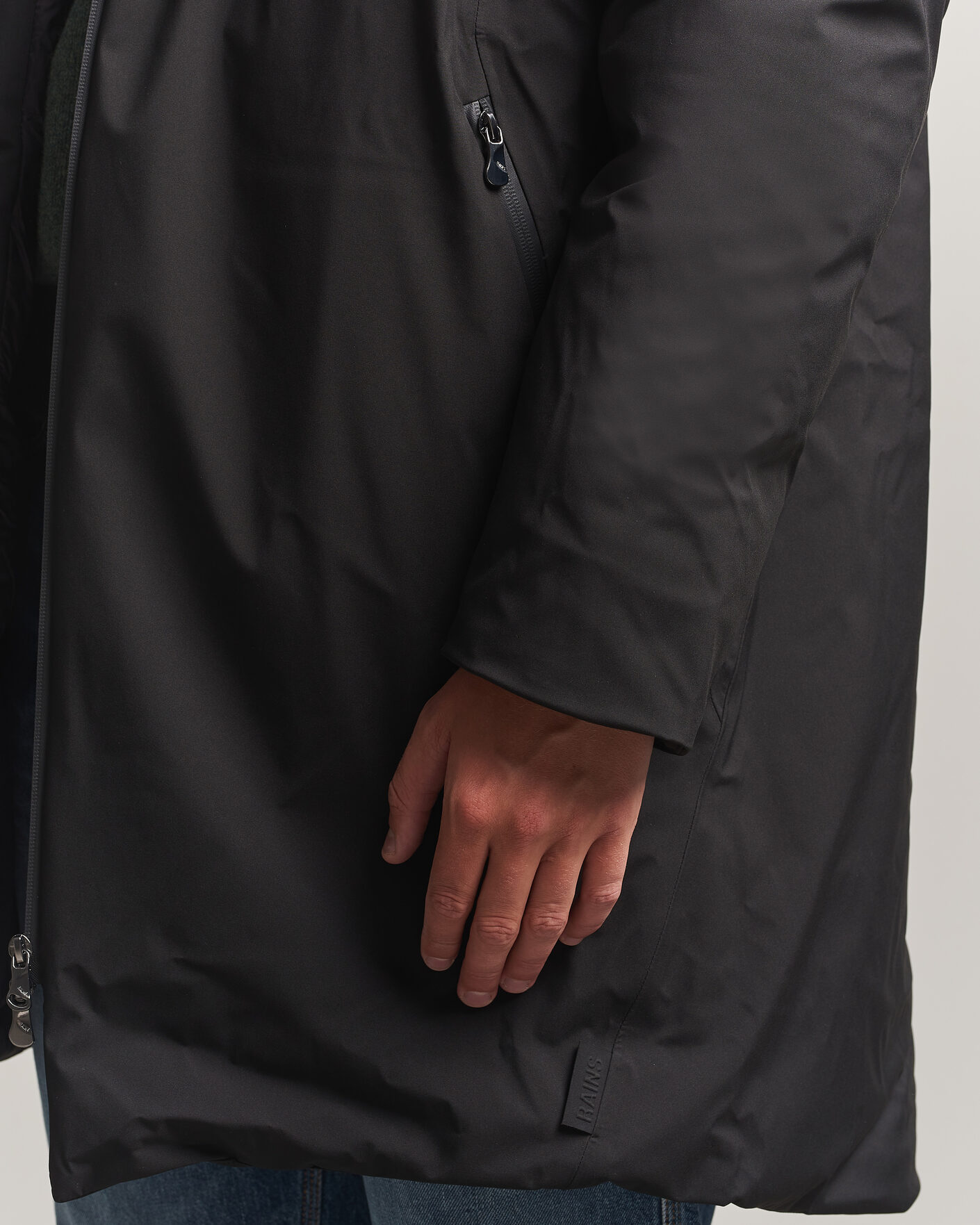 Herre | Jakker | RAINS | Sarna Long Puffer Jacket Black