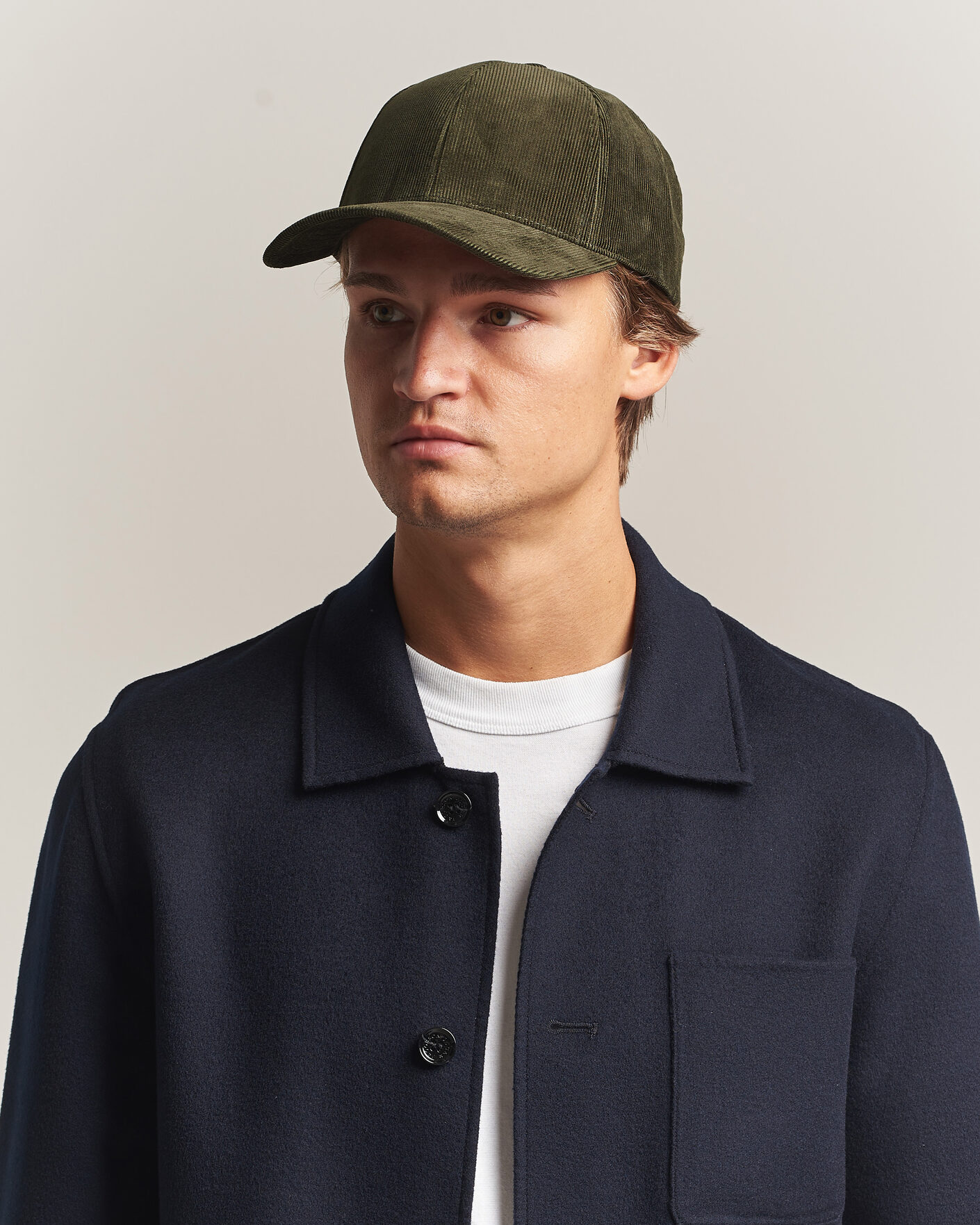 Herre | Hatte & kasketter | Varsity Headwear | Corduroy Baseball Cap Palude Green