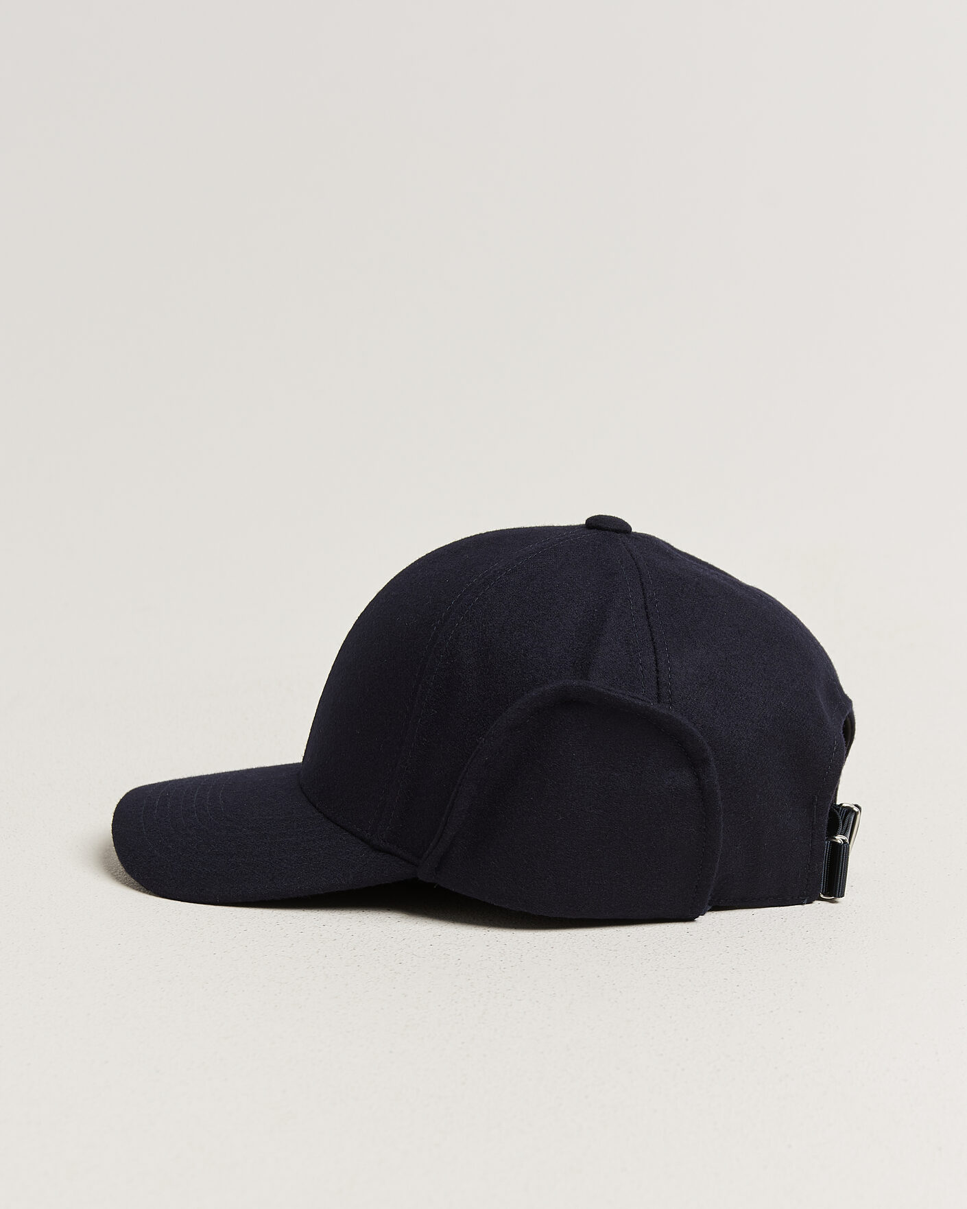 Herre | Hatte & kasketter | Varsity Headwear | Merino Wool Earflap Baseball Cap Dark Navy