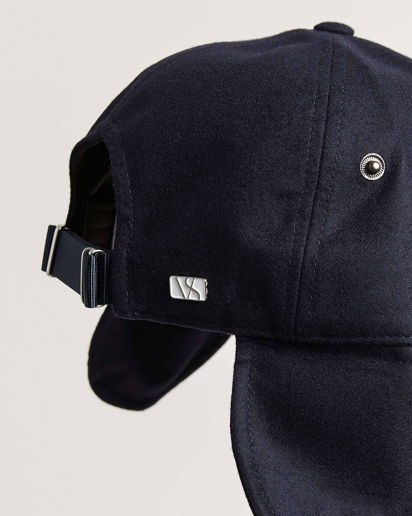 Herre | Hatte & kasketter | Varsity Headwear | Merino Wool Earflap Baseball Cap Dark Navy