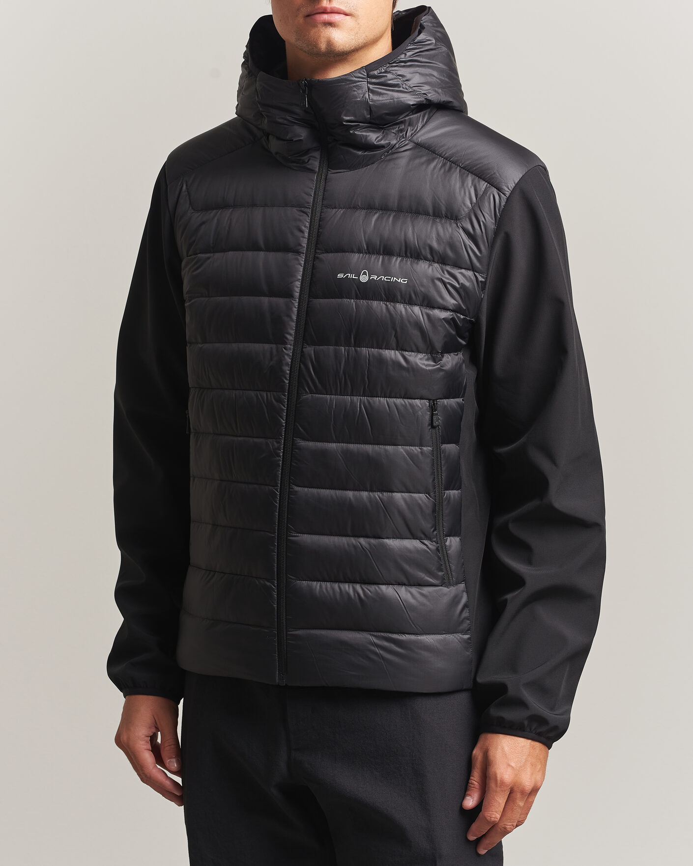 Herre | Jakker | Sail Racing | Spray Down Hooded Hybrid Jacket Carbon