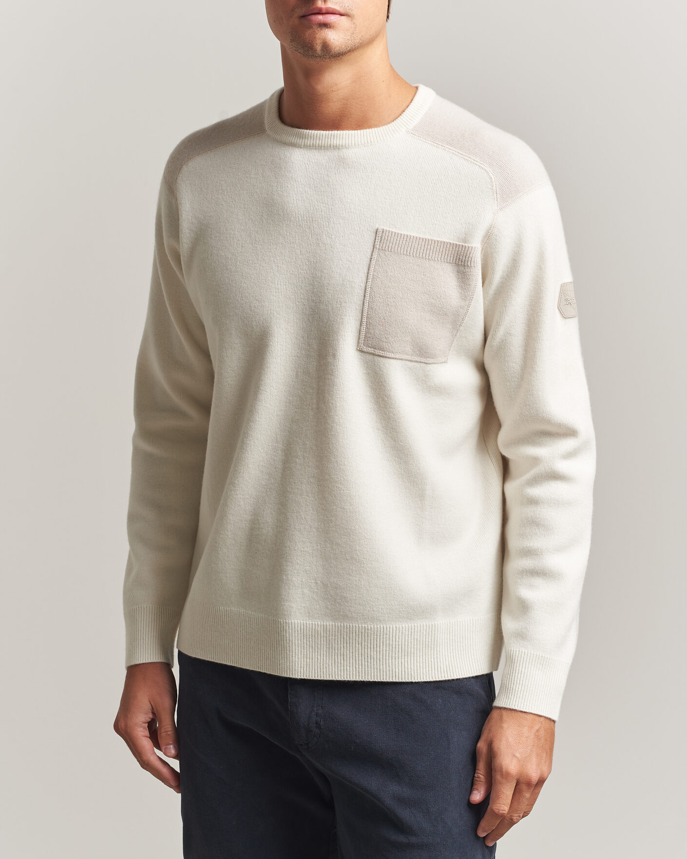 Herre | Trøjer | Sail Racing | Spine Wool Knitted Sweater Off White