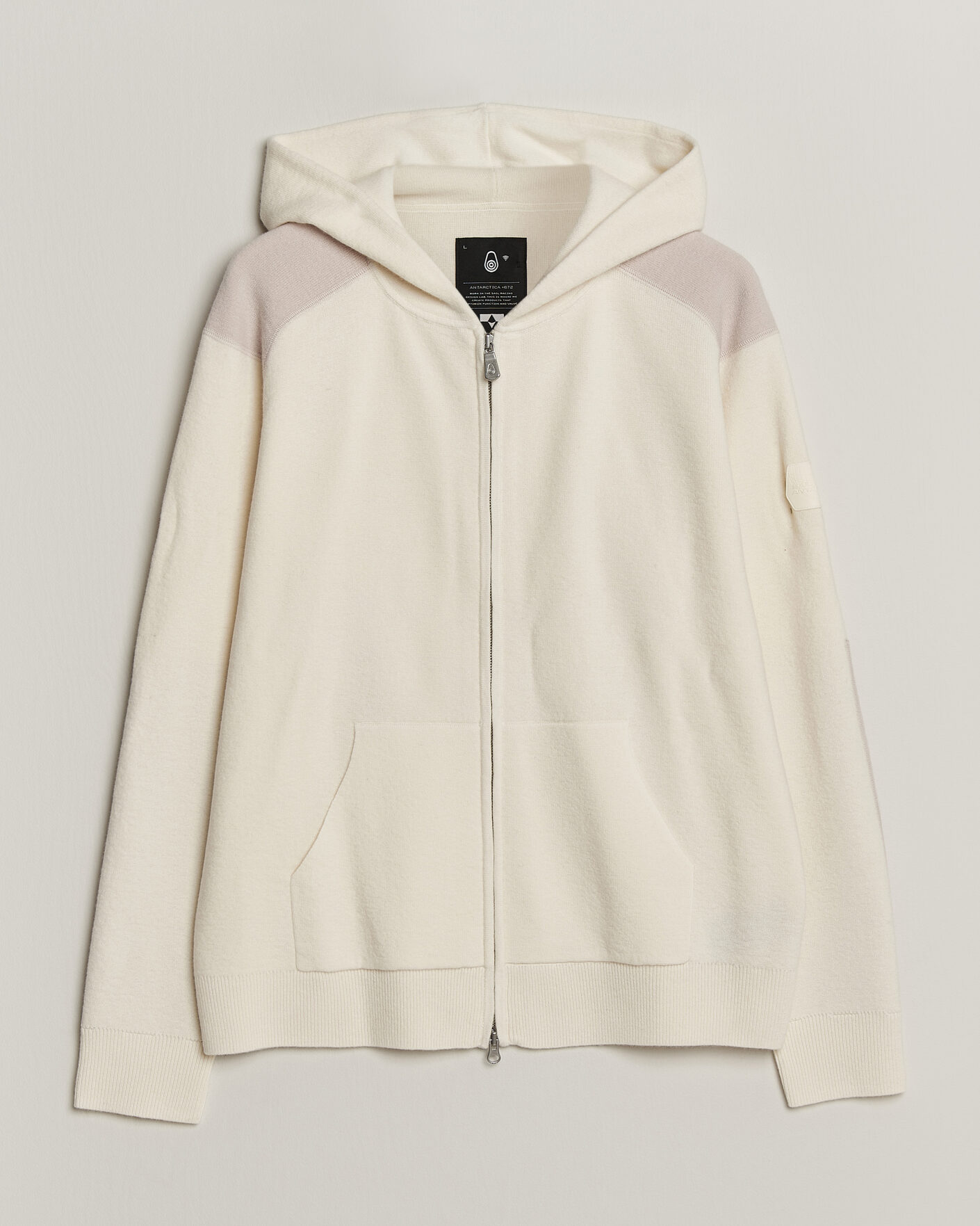 Herre | Trøjer | Sail Racing | Spine Wool Knitted Full Zip Hoodie Off White