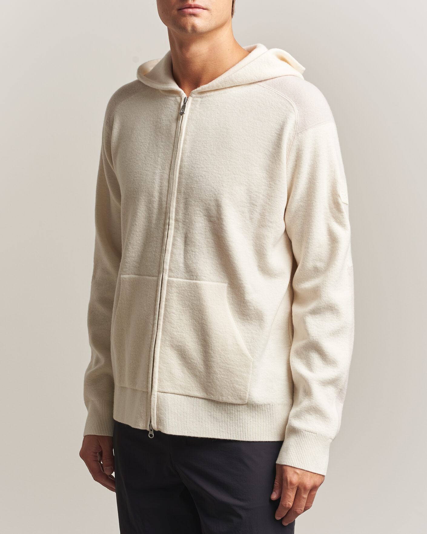 Herre | Trøjer | Sail Racing | Spine Wool Knitted Full Zip Hoodie Off White